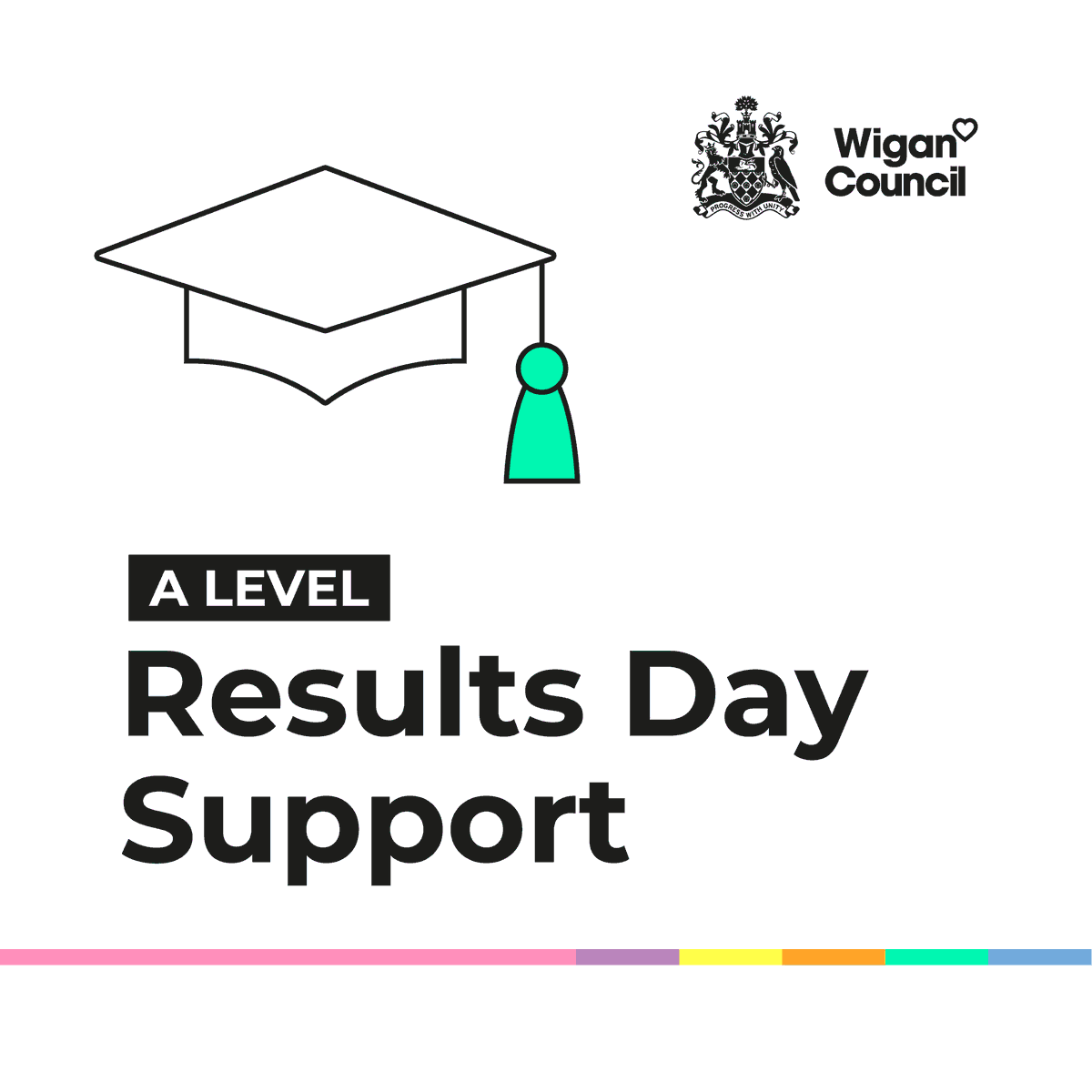 WiganCouncil's tweet photo. Good luck to everyone getting exam results this week!
If your results are not as expected, stay calm and seek support. Our Aspiring Futures team will be running drop-in sessions at Leigh Life Centre and Wigan Life Centre North on both A Level and GCSE results days, 1-4pm. https://t.co/dGPAnZOiSp