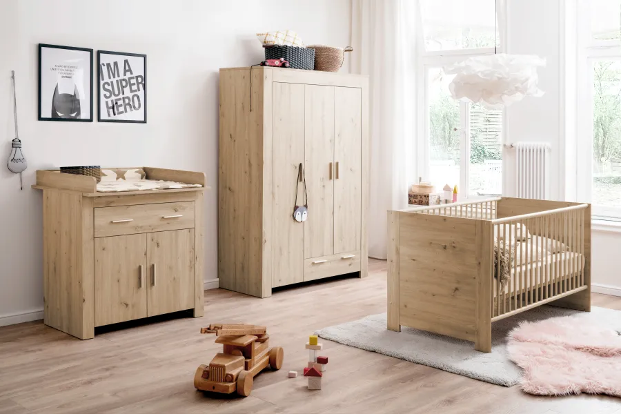 Ventes_Pas_cher's tweet image. BONS PLANS CDISCOUNT : Chambre bébé AHOI : Lit 70 x 140 cm + Commode à langer + Armoire Chêne prix  Cdiscount 599.99 € TTC au lieu de 1 149 €

😍Découvrir ici tinyurl.com/3rfdwmu3

#armoire  #commode #Cdiscount #chambrebebe #litbebe #chambre