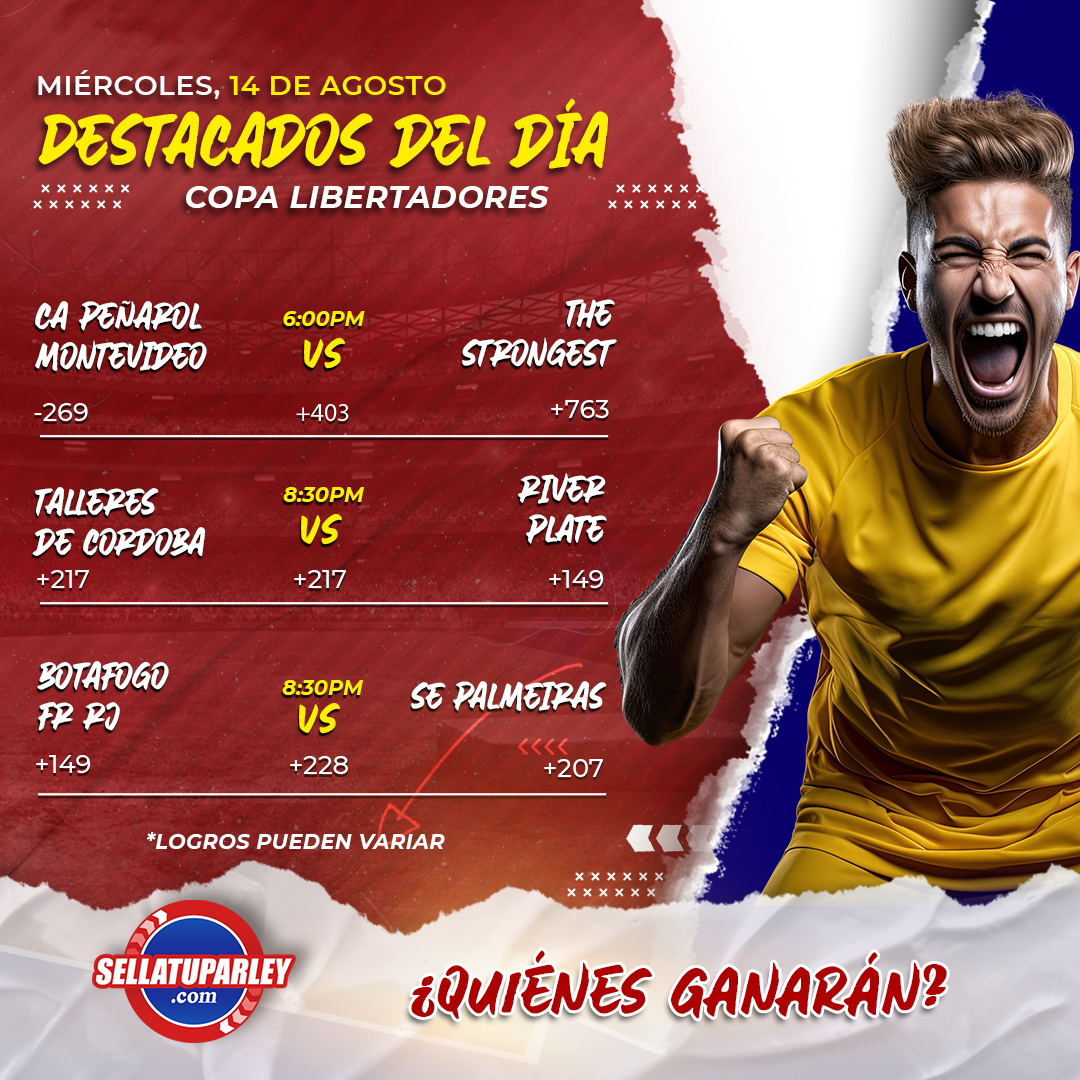 sellatuparley's tweet photo. ✨ ¡Brilla este miércoles! 🌟 Con nuestros #DestacadosSTP, hoy puedes ser el afortunado. 🤑
⚽️#SupercopaFinal
⚽️#CopaSudamericana
⚽️#CopaLibertadores
⚾️#GrandesLigas
¡A sellar y ganar! 😎
#STP #deportes #sports #beisbol #Futbol https://t.co/JgXbbAcNzR