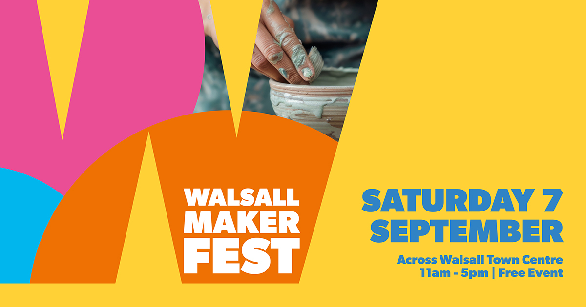 Join us for #WalsallMakerFest! Live music, dance, storytelling, workshops, fashion shows, street food, makers' market &amp; more celebrating the creative community within Walsall &amp; the Black Country.
📅 Sat 7 Sept, 11am-5pm
📍 Walsall town centre
🎟️ Free
👉go.walsall.gov.uk/newsroom/new-c…