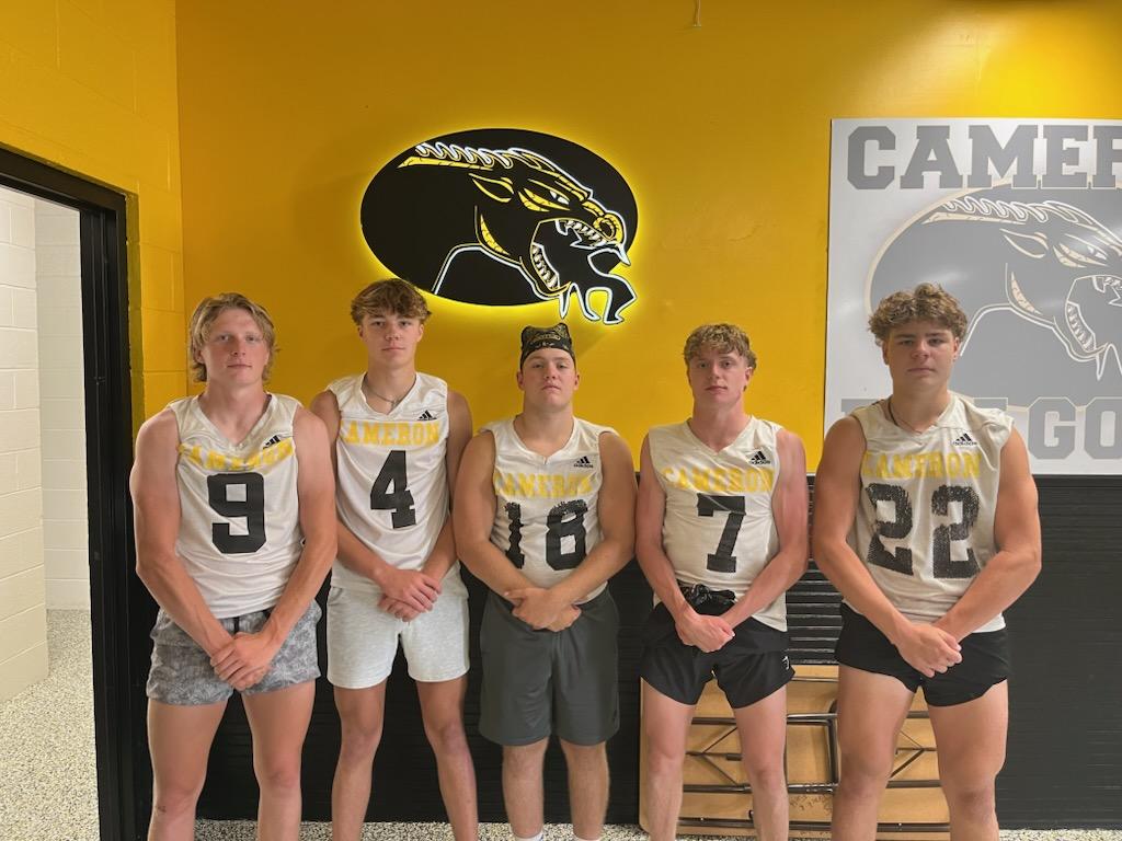 Coach_WBell's tweet photo. I would like to introduce @camerondragonfb CAPTAINS for this 2024 season.  SO #22 Chase Bell @ChaseBell22 JR #4 Reid Smith @ReidSmith04 JR #7 River Meadows @rivermeadows07 SR Gage Jones @Gagejon57643340 SR #18 Hudson Lodder @Hudson_Lodder  PROUD of this group of young men! #EAT https://t.co/4kQFZHUKc2