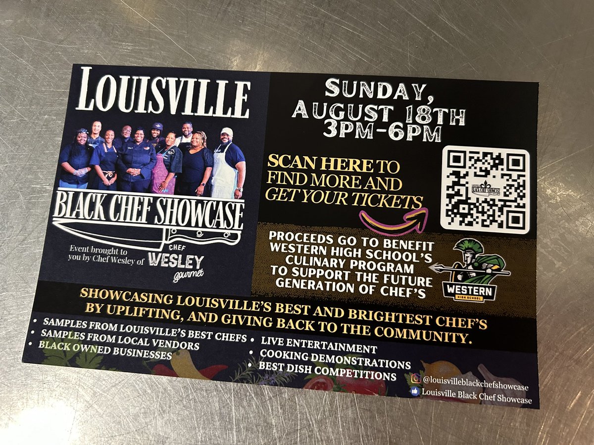 Keith Kaiser (@keithkaiserwdrb) on Twitter photo Louisville Black Chef Showcase happening on Sunday. Support the culinary community and help out the Western High School Culinary program. <a href="/WDRBNews/">WDRB News</a> Louisville Black Chef Showcase happening on Sunday. Support the culinary community and help out the Western High School Culinary program. <a href="/WDRBNews/">WDRB News</a>