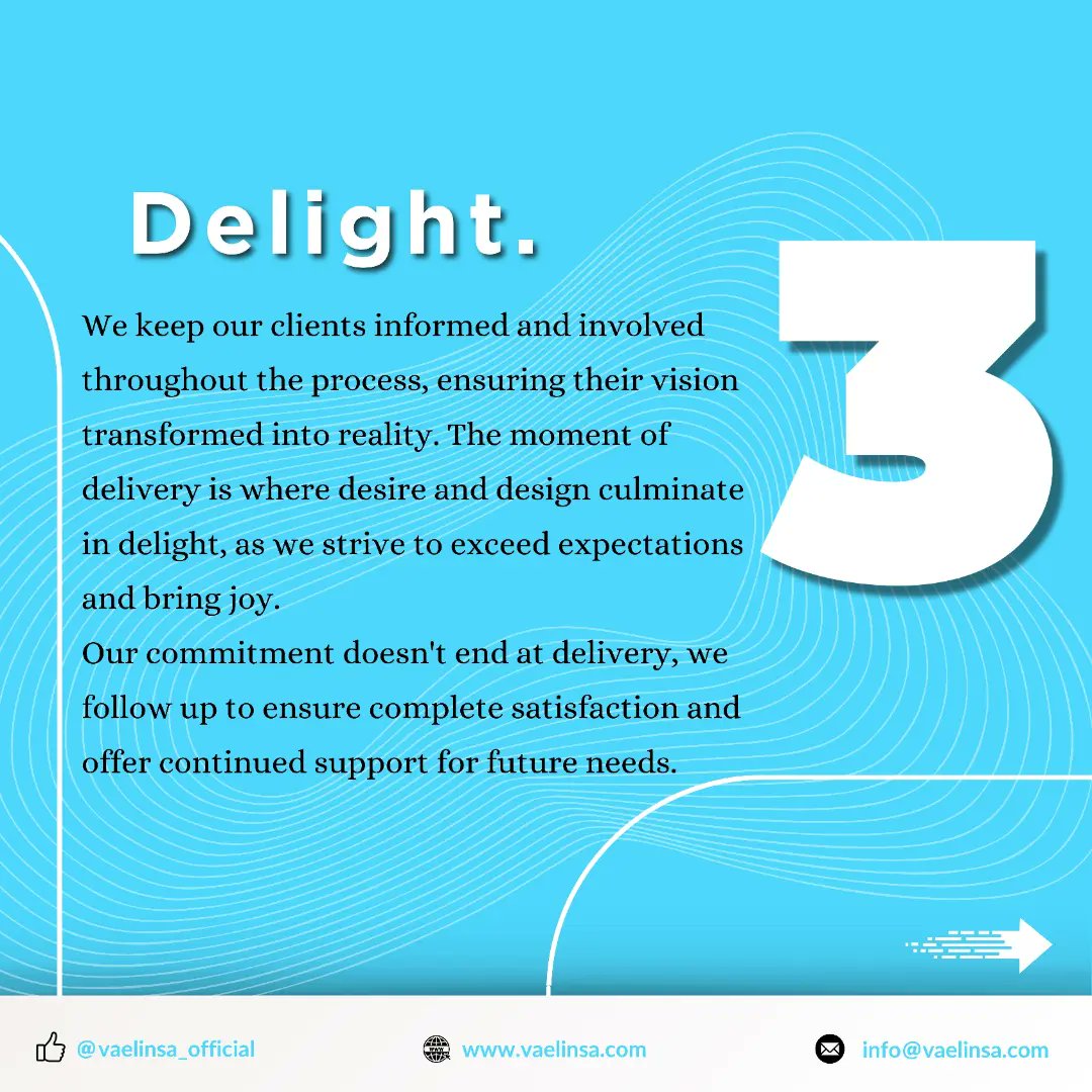 vaelinsa's tweet photo. Every journey begins with Desire, is crafted through Design, and ends in Delight. We bring your vision to life, from idea to delivery and beyond.
#VaelinsaJourney #CustomerExperience #3DInnovation #CreativeProcess #VisionToReality #DesignExcellence #ProductDesign #CustomSolutions https://t.co/DNV1ga4uzD