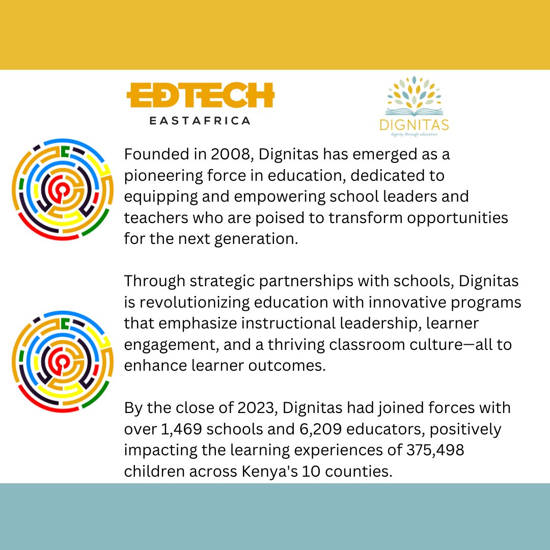 EdTechEAfrica's tweet image. 1/ #OrgSpotlight: Since 2008, @dignitasproject has been at the forefront of transforming education by empowering school leaders and teachers who are shaping the future of the next generation. #WhatsApp #FoundationalLearning #LeadersofLearning #CollectiveAction #Goal4