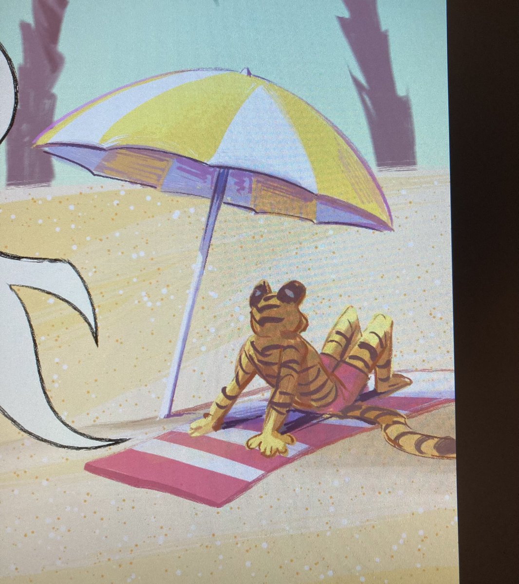 Toofertiger's tweet image. Oh to be a little background character