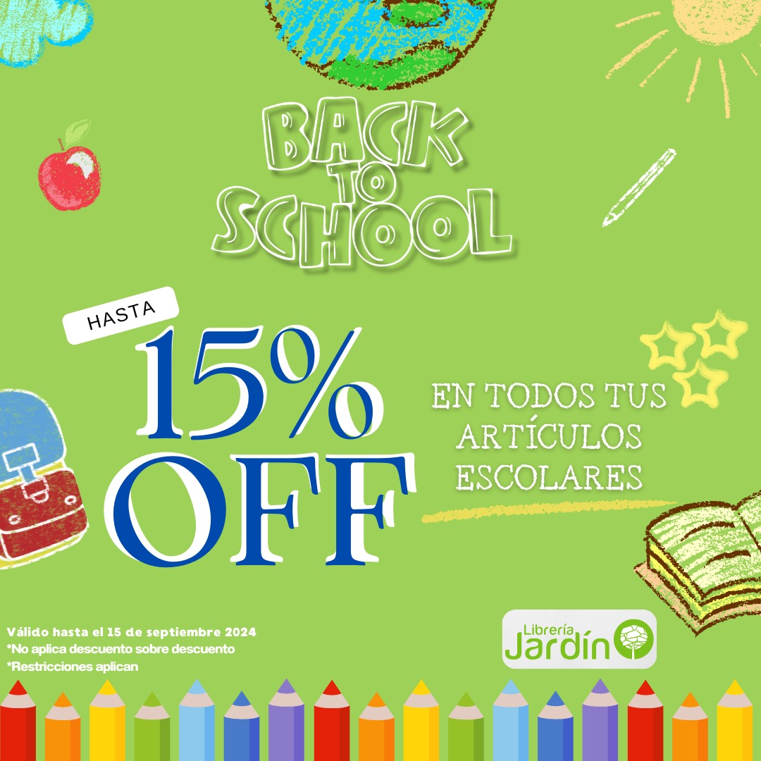 🤗📚¡Back to School! Hasta un 15% de descuento en todos tus artículos escolares. Lunes a viernes, 15% en mochilas; sábados y domingos, 20%  ¡Todo en un solo lugar con descuentos increíbles! 🤩