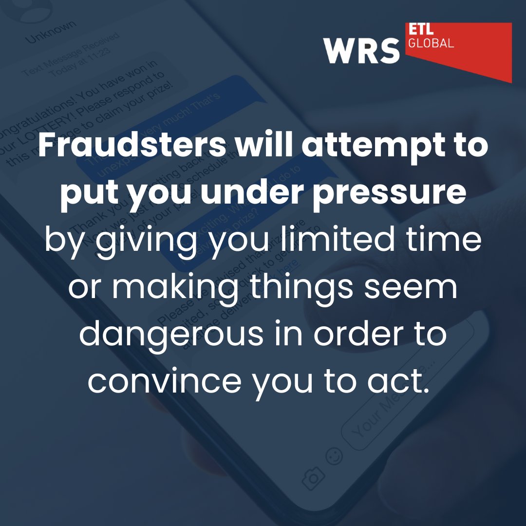 WRS_ETL's tweet photo. Over 19 million people in the UK were scammed last year. Protect yourself by learning the key red flags to watch out for.

If you think you may have fallen victim to a scam online, get in touch and book a FREE consultation today.

#scammers #redflags #prevention #crypto #btc https://t.co/u4DnisFDR1