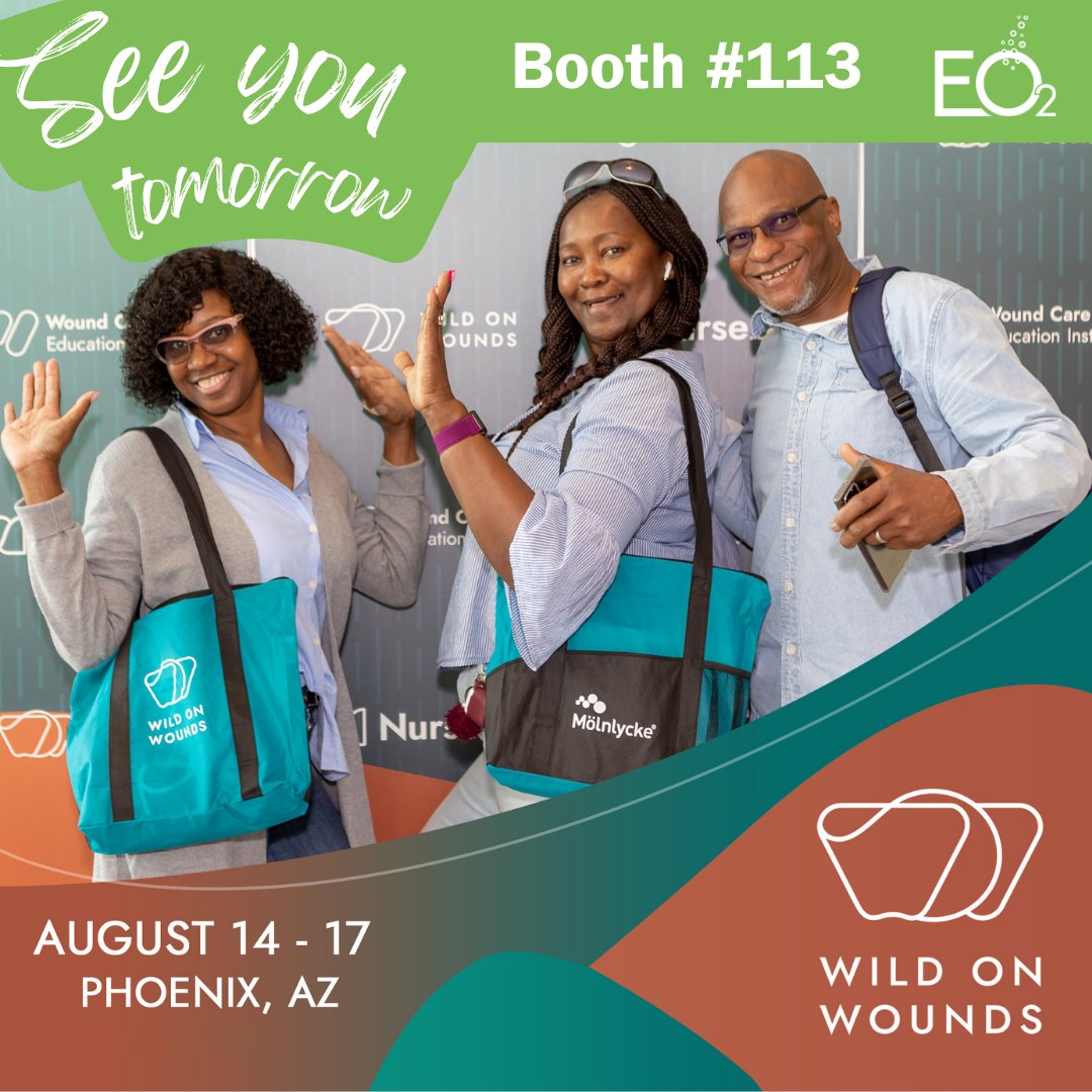 👋 Welcome to Phoenix #WOW24 attendees! 
The Exhibit Hall opens tomorrow and Dean &amp; Larissa are ready to answer your questions about Continuous Diffusion of Oxygen (CDO) Therapy. 
EO2 is here for the #WoundCare revolution and we look forward to see you at Booth 113.