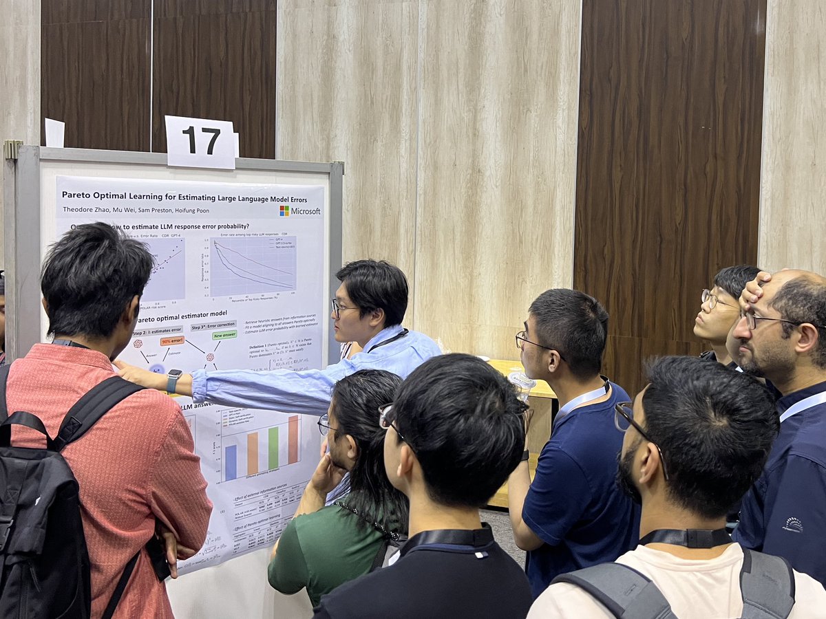 It was great presenting our work Pareto Optimal Learning for Estimating Large Language Model Errors arxiv.org/abs/2306.16564 at ACL 2024 Bangkok! Excited to meet so many excellent fellow researchers in the field. See you next time! #ACL2024 #ACL2024NLP