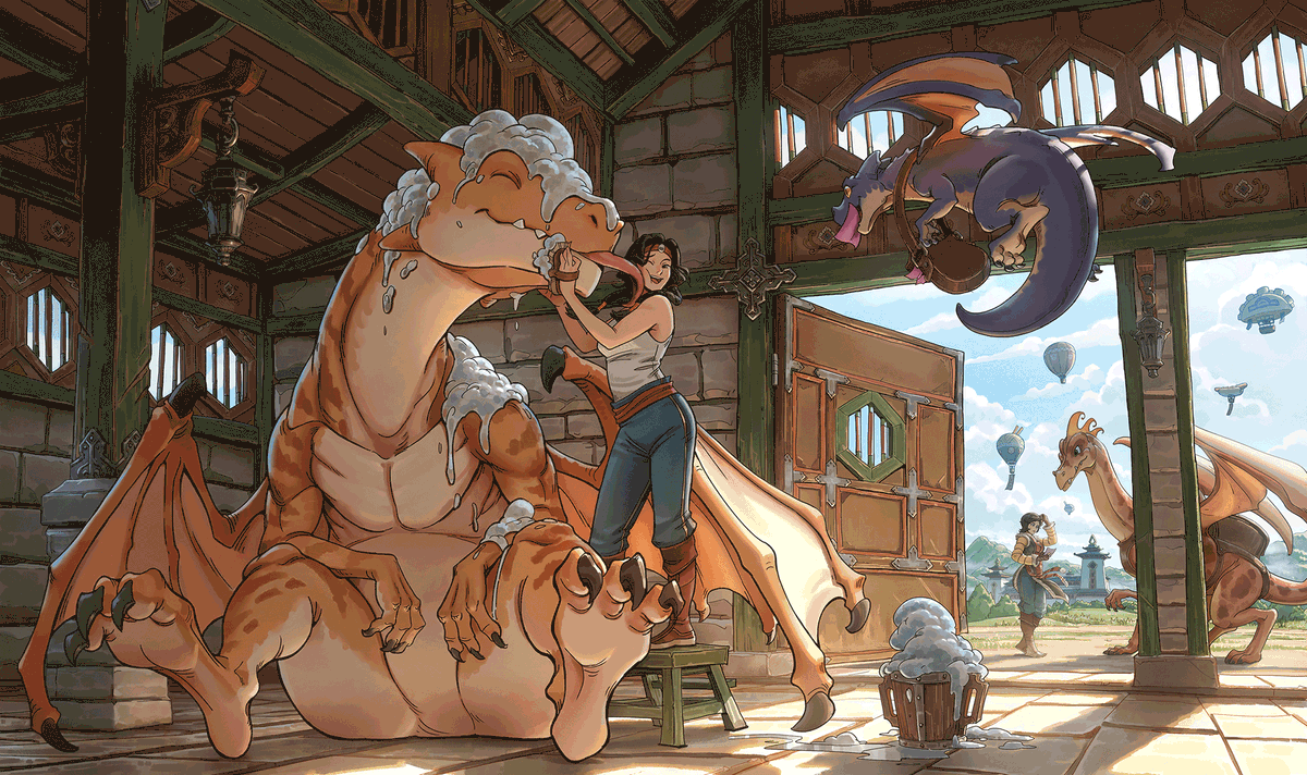 「Creating Dragon Delivery Service by Jour」|IAMAGのイラスト