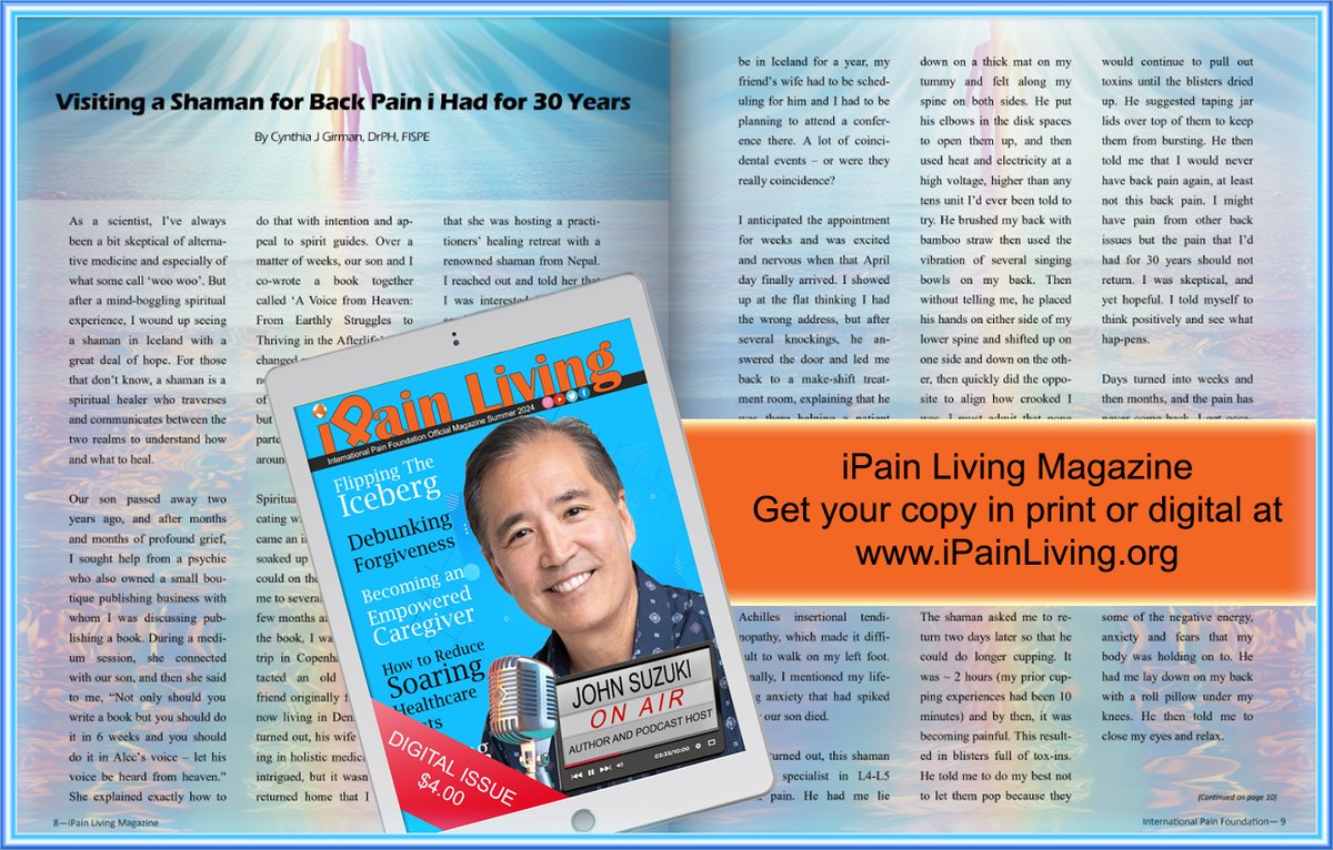 iPainOfficial's tweet image. Visiting a Shaman for Back Pain I Had for 30 Years SUMMER 2024 iPain Living Magazine - ipainliving.org #iPainLiving #ChronicPain #FindingBetter #JohnSuzuki