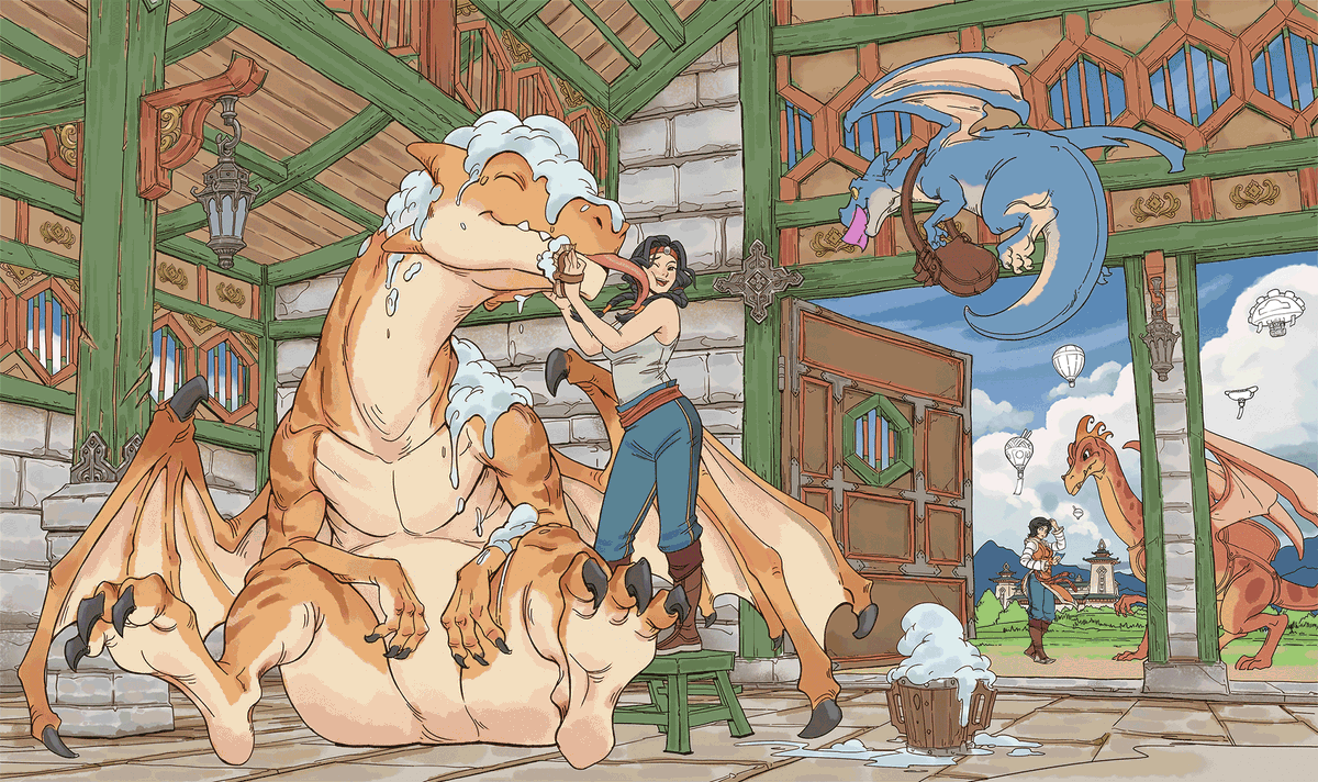 「Creating Dragon Delivery Service by Jour」|IAMAGのイラスト