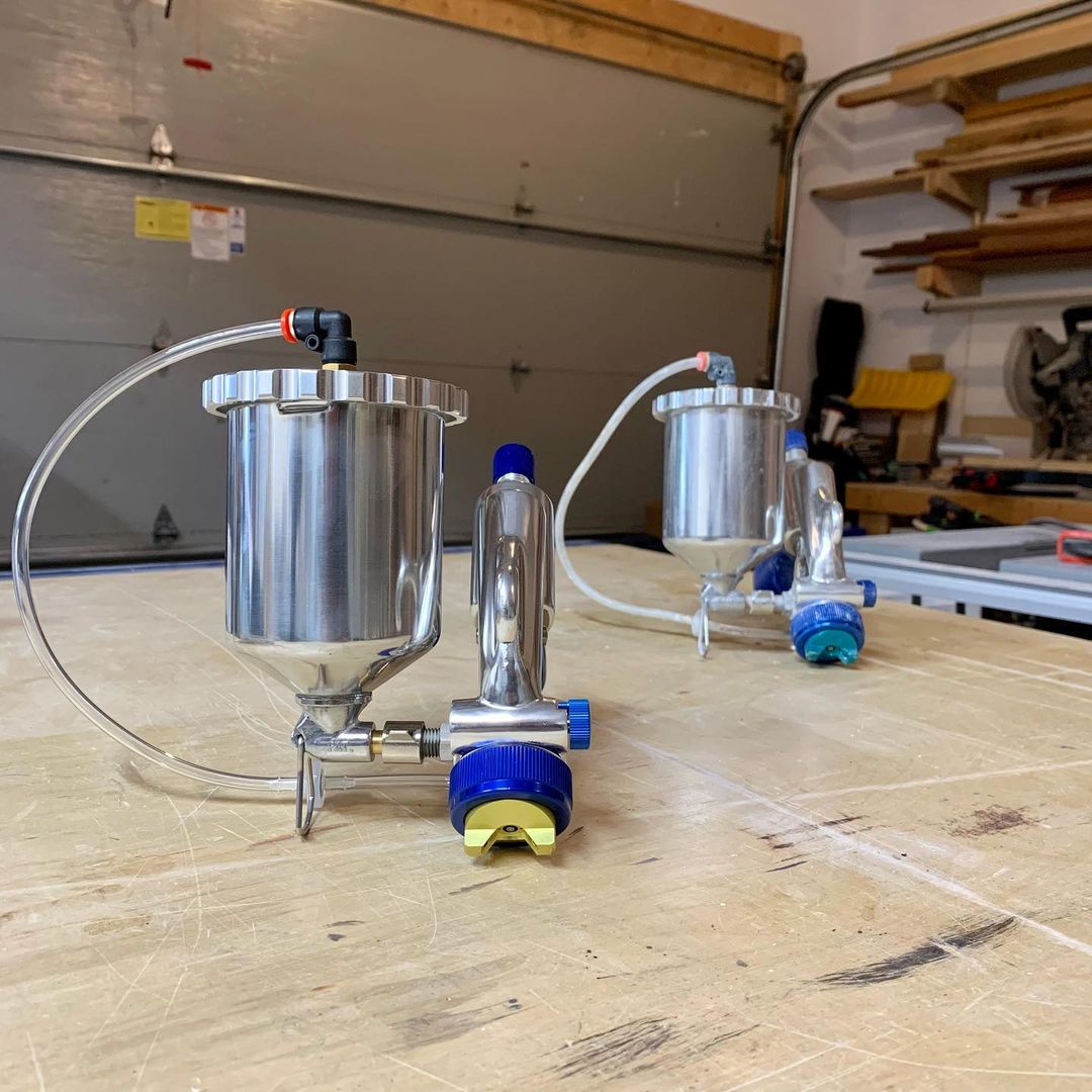"No you aren’t seeing double. I decided on a workflow upgrade by dedicating a G-XPC HVLP gun by @fujisprayofficial for paints and clear finishes. Hands down the best HVLP on the market."

Thanks, Caskwoodworking!