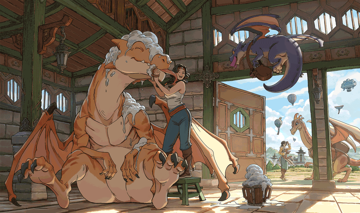 「Creating Dragon Delivery Service by Jour」|IAMAGのイラスト