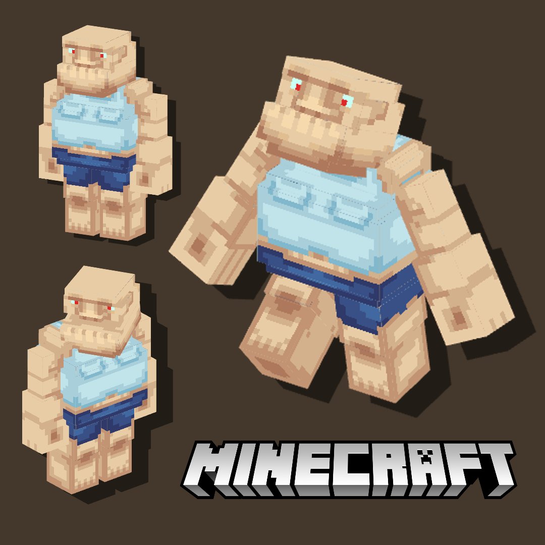calisthen_27's tweet photo. Monster Golem ? 🤨😮
#minecraft #blockbench #commissionsopen https://t.co/kpwUbX5cwv