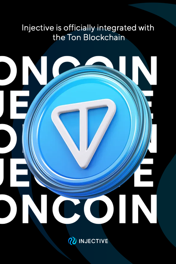 Injective X TON Integration

<a href="/Injective/">Injective 🥷</a> is officially integrated with the <a href="/ton_blockchain/">TON 💎</a> ecosystem, a historic moment for both communities.

Now, Injective assets such as $INJ can be bridged &amp; utilized across $TON while TON is also leveraged across Injective dApps.

#Injective