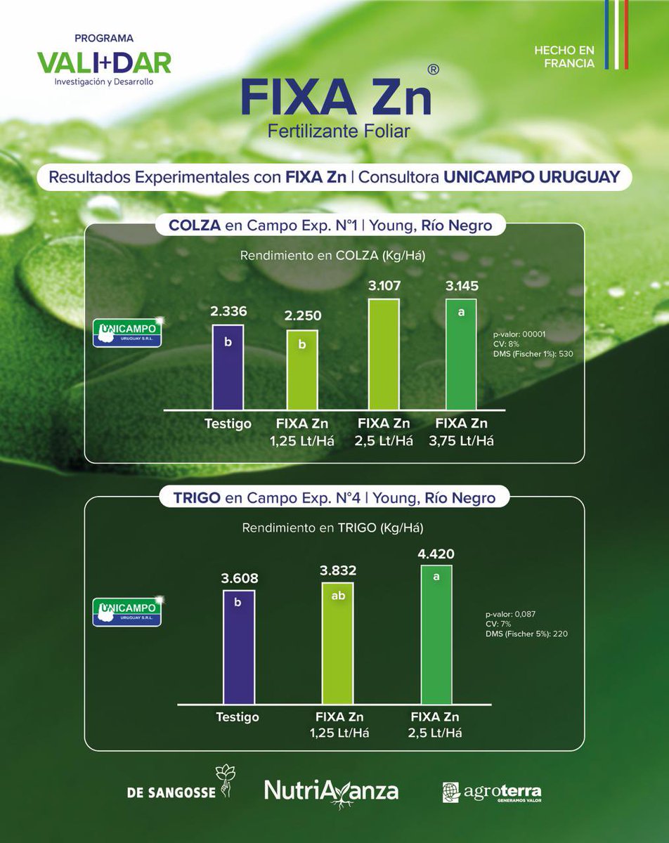 NutriAvanza (@nutriavanza) on Twitter photo Continúan las aplicaciones de #FIXAZn🇫🇷 en los cultivos:
✅ Menos de 1 ppm en Zinc suelo
✅ Trigo y Cebada con 80-90% de cobertura de suelo
✅ Colza iniciando elongación
#Nutriavanza <a href="/agroterrauy/">agroterrauy</a> 🇺🇾 Continúan las aplicaciones de #FIXAZn🇫🇷 en los cultivos:
✅ Menos de 1 ppm en Zinc suelo
✅ Trigo y Cebada con 80-90% de cobertura de suelo
✅ Colza iniciando elongación
#Nutriavanza <a href="/agroterrauy/">agroterrauy</a> 🇺🇾
