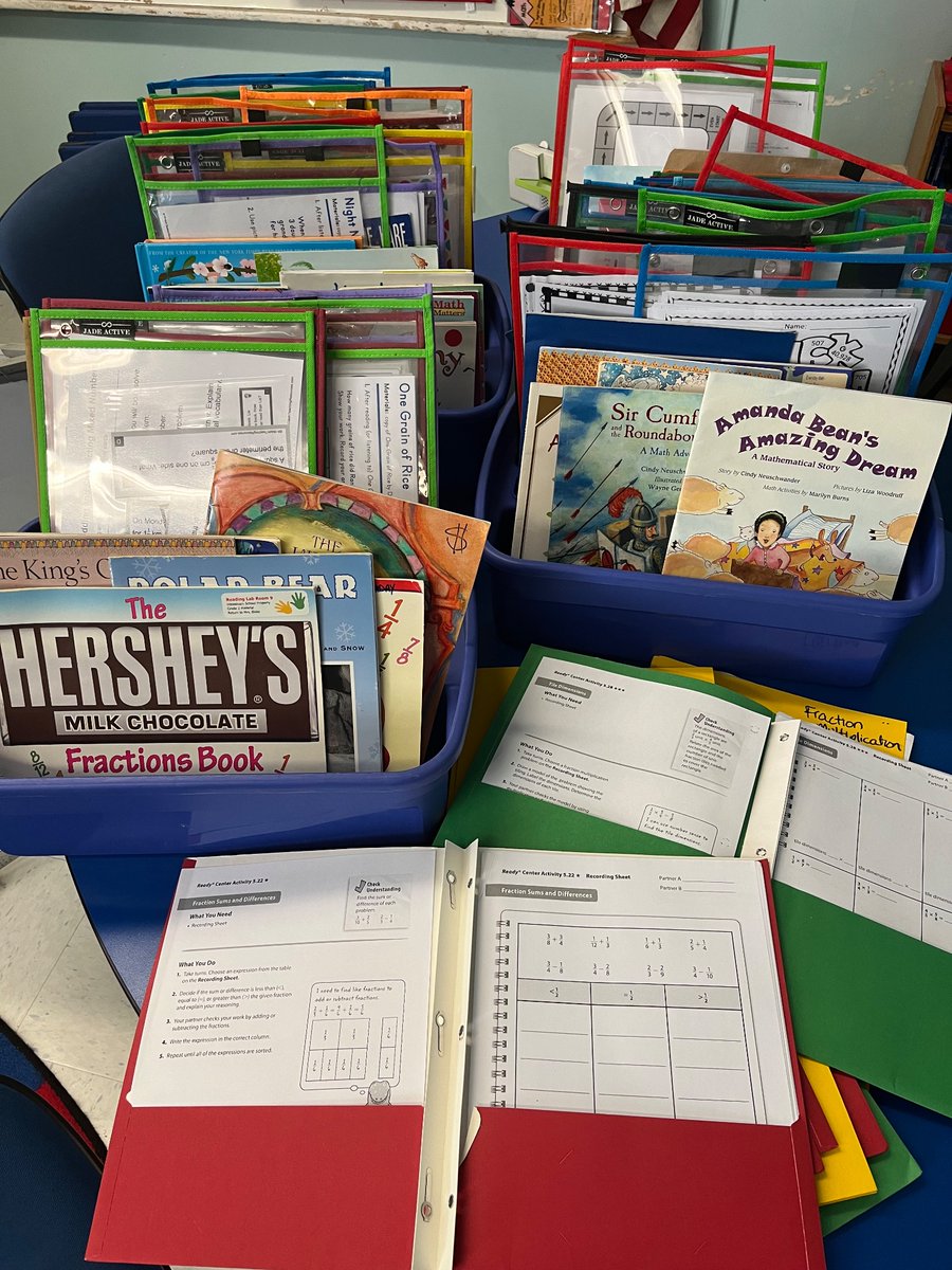 Gearing up to start school with grade level buckets of unit 1 supplementary materials for our new math program! Of course I included math literature and <a href="/iReady/">i-Ready</a> <a href="/CurriculumAssoc/">Curriculum Associates</a> differentiated games found in the teacher toolbox! #makingmathmagical
