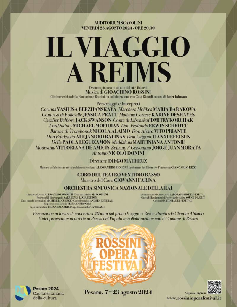 OSNRai (@orchestrarai) on Twitter photo Chiude il cartellone del <a href="/Rof_Pesaro/">RossiniOperaFestival</a> l’esecuzione in forma di concerto del Viaggio a Reims, con l’OSN Rai diretta da <a href="/DiegoMatheuz/">Diego Matheuz</a> e il Coro del Teatro Ventidio Basso.
Stasera 23 agosto alle 20 anche in diretta su <a href="/Radio3tweet/">Rai Radio3</a> e <a href="/raiplaysound/">RaiPlay Sound</a> bit.ly/4fESntY Chiude il cartellone del <a href="/Rof_Pesaro/">RossiniOperaFestival</a> l’esecuzione in forma di concerto del Viaggio a Reims, con l’OSN Rai diretta da <a href="/DiegoMatheuz/">Diego Matheuz</a> e il Coro del Teatro Ventidio Basso.
Stasera 23 agosto alle 20 anche in diretta su <a href="/Radio3tweet/">Rai Radio3</a> e <a href="/raiplaysound/">RaiPlay Sound</a> bit.ly/4fESntY