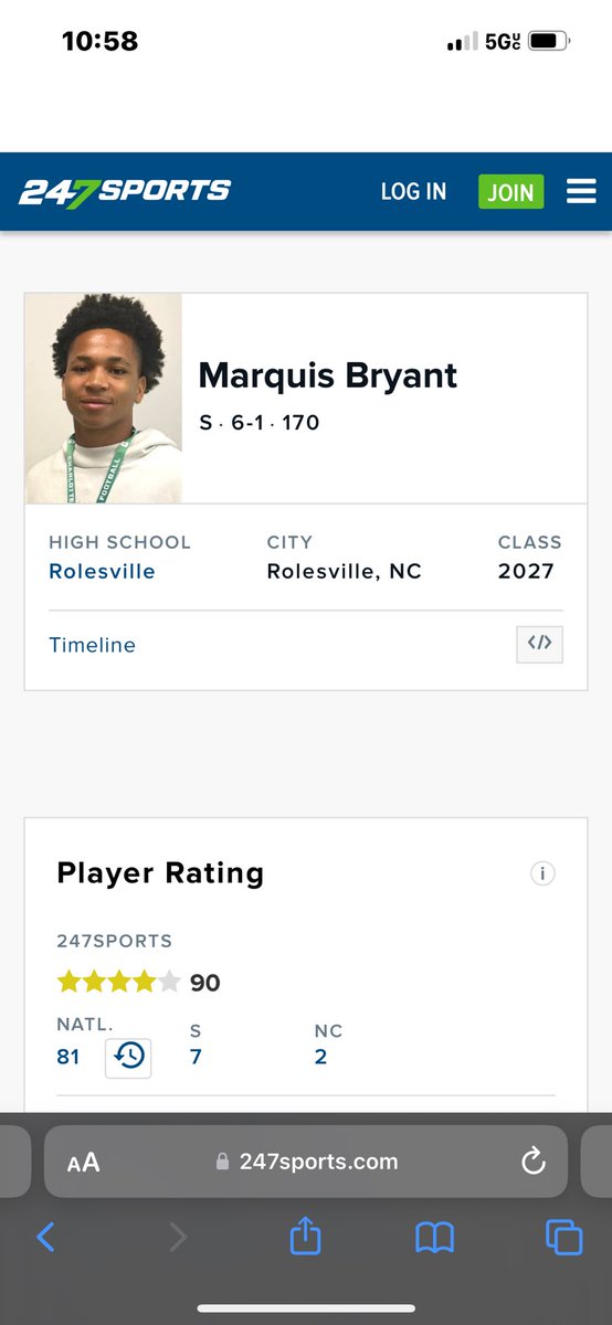 Marquis Bryant 4โญ๏ธ( 2027) (@quisbryantt) on Twitter photo Blessed to be a 4โญ๏ธ. Number 2 in state and Class number 81!! Thank you to all my coaches who helped me along the way job not done๐ฏ <a href="/RamsFootballNC/">Rolesville Rams Football</a> <a href="/RRACKLEY9/">Coach Ranier (Rack) Rackley</a> <a href="/CaryCoaching101/">Coach Chavar Tyrance</a> <a href="/Mrlockdown_92/">The Island</a> <a href="/AnnaH247/">Anna Adams</a> <a href="/RivalsFriedman/">Adam Friedman</a> <a href="/ChadSimmons_/">ChadSimmons</a> Blessed to be a 4โญ๏ธ. Number 2 in state and Class number 81!! Thank you to all my coaches who helped me along the way job not done๐ฏ <a href="/RamsFootballNC/">Rolesville Rams Football</a> <a href="/RRACKLEY9/">Coach Ranier (Rack) Rackley</a> <a href="/CaryCoaching101/">Coach Chavar Tyrance</a> <a href="/Mrlockdown_92/">The Island</a> <a href="/AnnaH247/">Anna Adams</a> <a href="/RivalsFriedman/">Adam Friedman</a> <a href="/ChadSimmons_/">ChadSimmons</a>