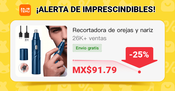 josepetronilo's tweet photo. Recortadora de orejas y nariz para hombres recargable por USB, recortadora eléctrica de vello nasal adecuada para mujeres - eliminación indolora de vello de cejas y facial
🎉 Precio del cupón[MX$91.79] -25%
👉 Link: https://t.co/M7ULCc5I6L https://t.co/tZjXuaYH3M
