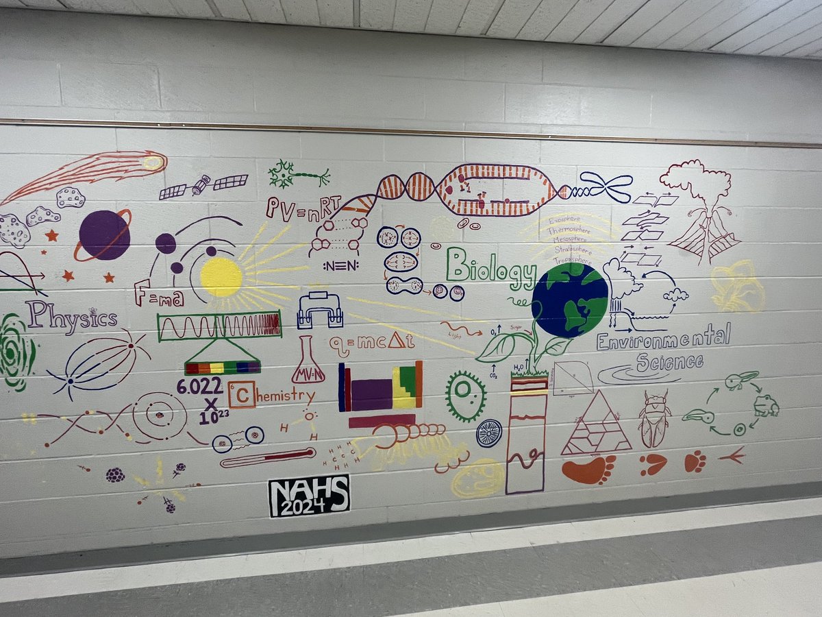Shout out to the PHS national art honor society for creating this amazing mural in the science wing. 🧑‍🎨🐾