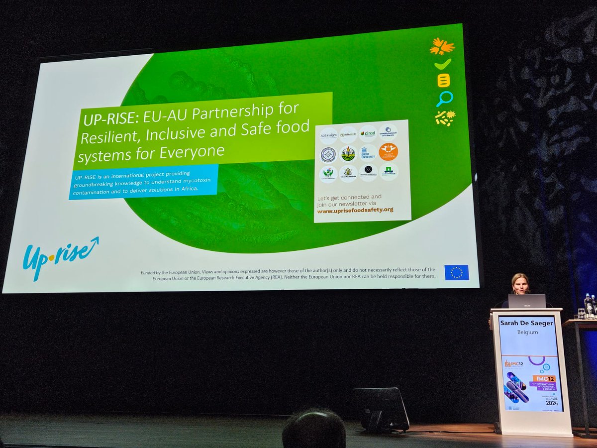 Uprise Food Safety Project (@eu_au_uprise) on Twitter photo 💥 Exciting news! Our #UPRISE project coordinator <a href="/saeger_sarah/">Sarah De Saeger</a> <a href="/ugent/">UGent</a> at #IMC12 <a href="/IMC12NL/">12th International Mycological Congress (IMC12)</a> in Maastricht 🇳🇱
🔎 At a glance, she explains #UPRISE structure and objectives for knowledge generation & implementation #mycotoxin #foodsafety #HorizonEU #AUEU
➕ℹ️ uprisefoodsafety.org 💥 Exciting news! Our #UPRISE project coordinator <a href="/saeger_sarah/">Sarah De Saeger</a> <a href="/ugent/">UGent</a> at #IMC12 <a href="/IMC12NL/">12th International Mycological Congress (IMC12)</a> in Maastricht 🇳🇱
🔎 At a glance, she explains #UPRISE structure and objectives for knowledge generation & implementation #mycotoxin #foodsafety #HorizonEU #AUEU
➕ℹ️ uprisefoodsafety.org