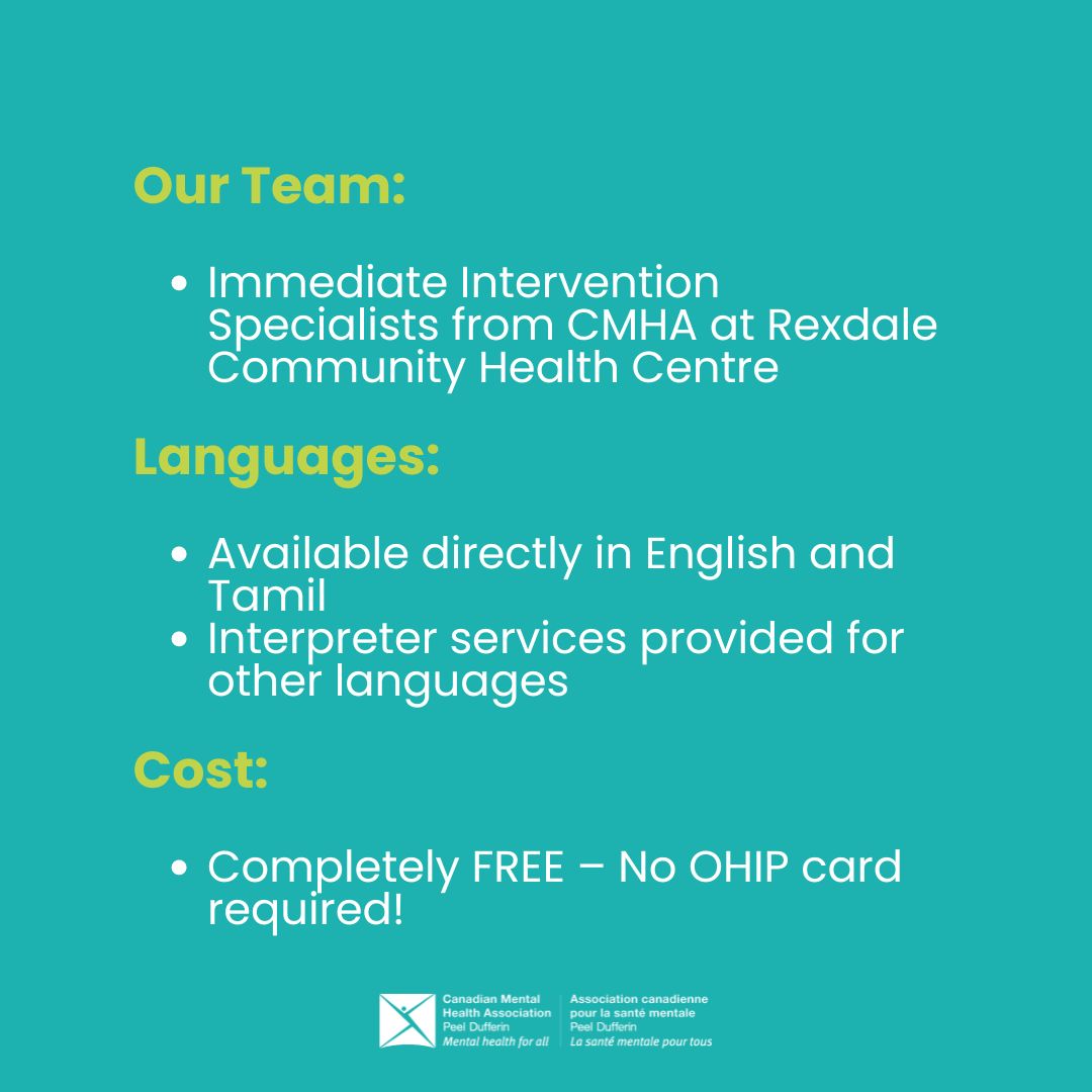 CMHAPeelDuff's tweet image. FREE 1:1 mental health & addiction support in Etobicoke!
🗓️ Wednesdays
🕒 9:30 AM – 4:00 PM
📍 21 Panorama Court, Etobicoke ON
🚶♂️ Walk-in, no appointment needed
#FreeSupport #MentalHealth #AddictionHelp #CommunityCare