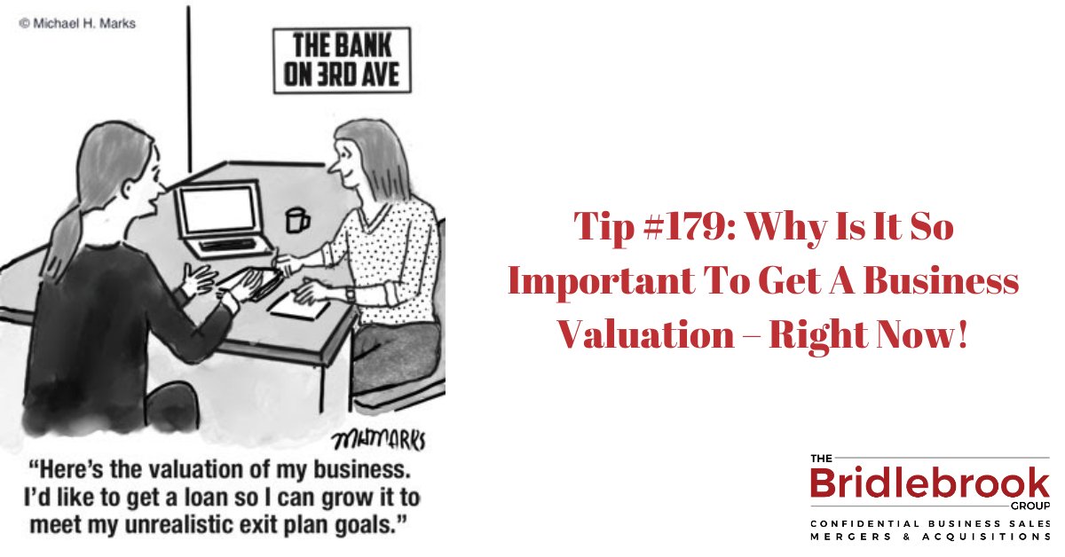 BridlebrookGrp's tweet photo. Getting a business valuation by a 3rd party can be important in making good business decisions. It can give direction to a business owner for potential sale or acquisition, financing purposes, partnership disputes, tax purposes or estate planning. https://t.co/ZdqzZi2Xyi https://t.co/3qAOms3oEc