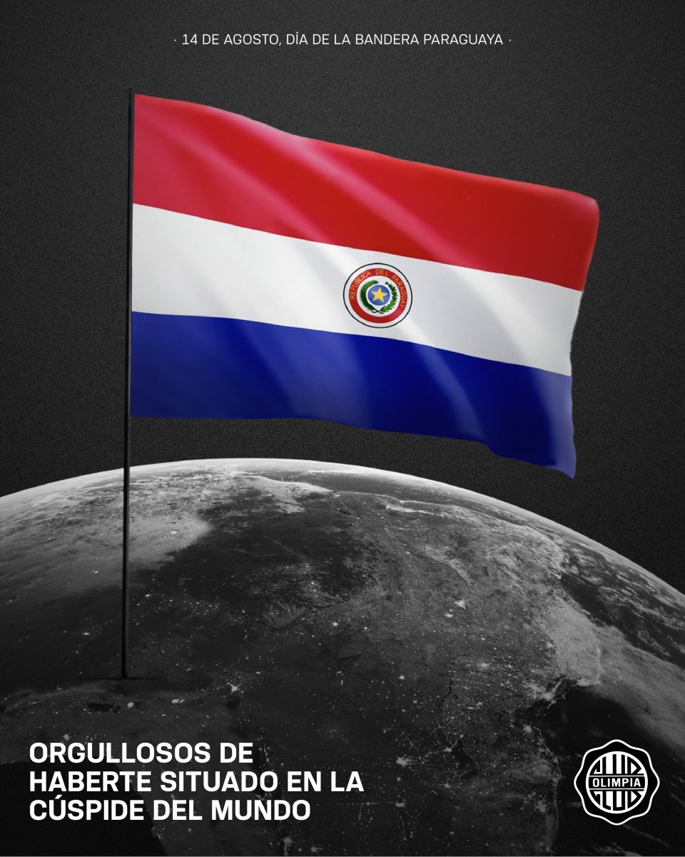 elClubOlimpia's tweet photo. Te llevamos más lejos que nadie.

Recorrimos el mundo.

Hicimos historia.

Te situamos en las cumbres más altas que uno se puede imaginar.

¡Feliz día, querida Bandera Paraguaya! 🇵🇾 https://t.co/rBp67Z6Ggv