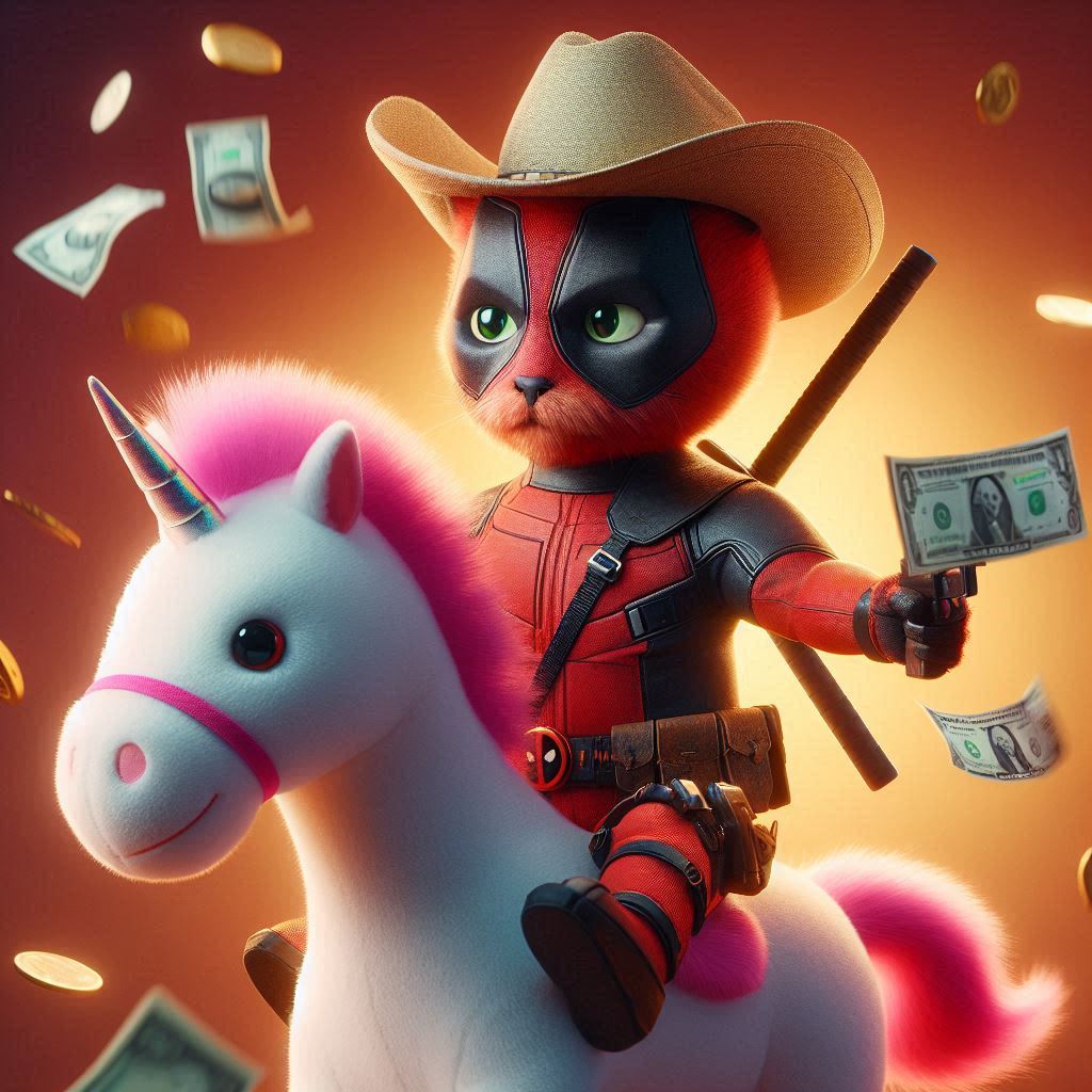 "Hey, all you crypto cowboys and cowgirls! 🤠 Deathpool Kat here, letting you in on a little secret. DeathKat is down, which means it’s time to BUY THE DIP! 📉🐴

Join a community as fierce and unstoppable as my one-liners. Get in now, or you’ll be crying harder than Francis