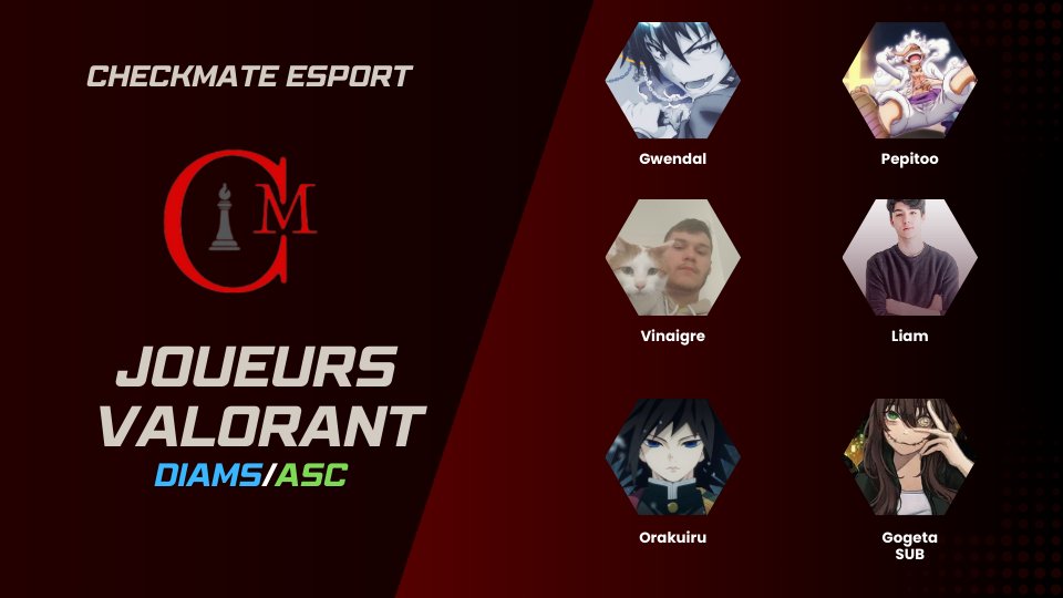 CheckMateEsport's tweet photo. Notre LU Diams/Asc est enfin au complète ! :D
Bienvenue a vous ! https://t.co/p9oIdQNCcA