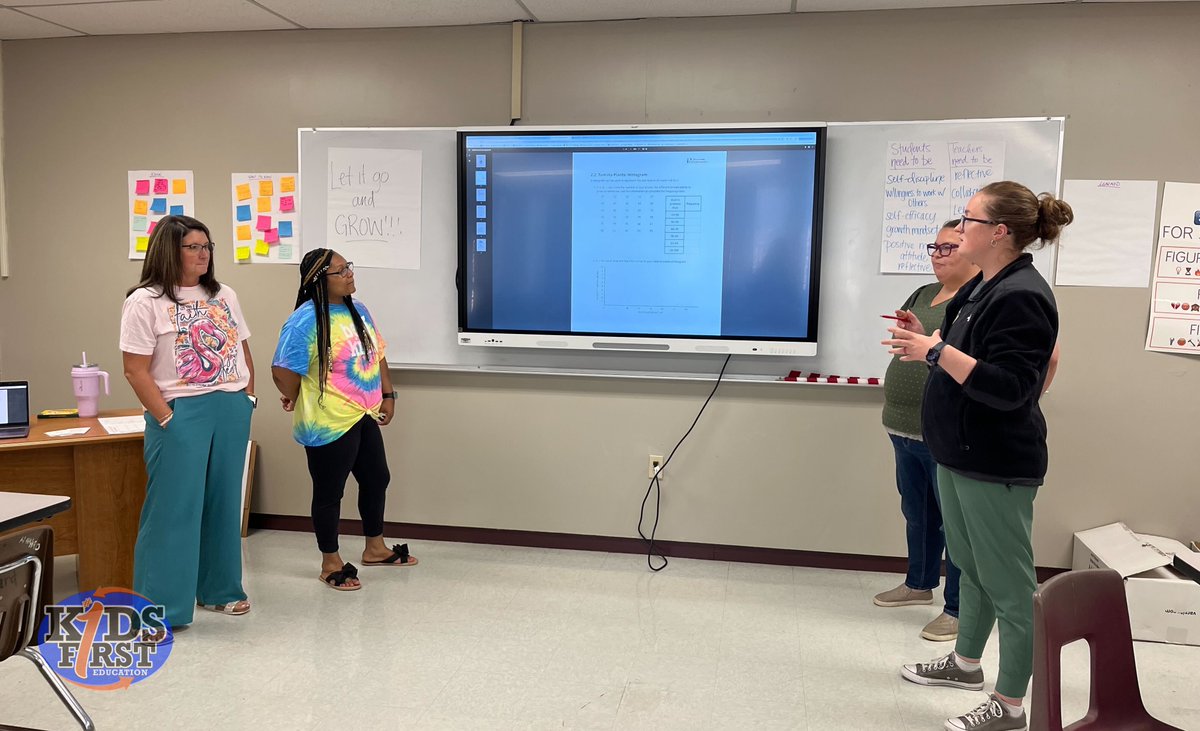 K1Education's tweet photo. β #MidweekMathCorner in AR! β
#KidsFirst led Morrilton HS math teachers through summer PD. They collaborated on how to pose tasks verbally to students while using their HQIM, Illustrative Math, and Building Thinking Classrooms. #HappyToBeHere #KidsFirstAlways #ARDivision https://t.co/PPUgrHZRqc