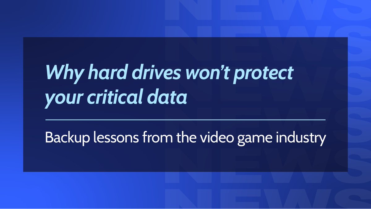 Recently, an indie studio pulled its first game from <a href="/Steam/">Steam</a> after losing the hard drive that housed its source code, admitting, "we had no established routine to back up our data."

A great reminder of why #backups are crucial.

🔗 Read more: bit.ly/3WL4nl2