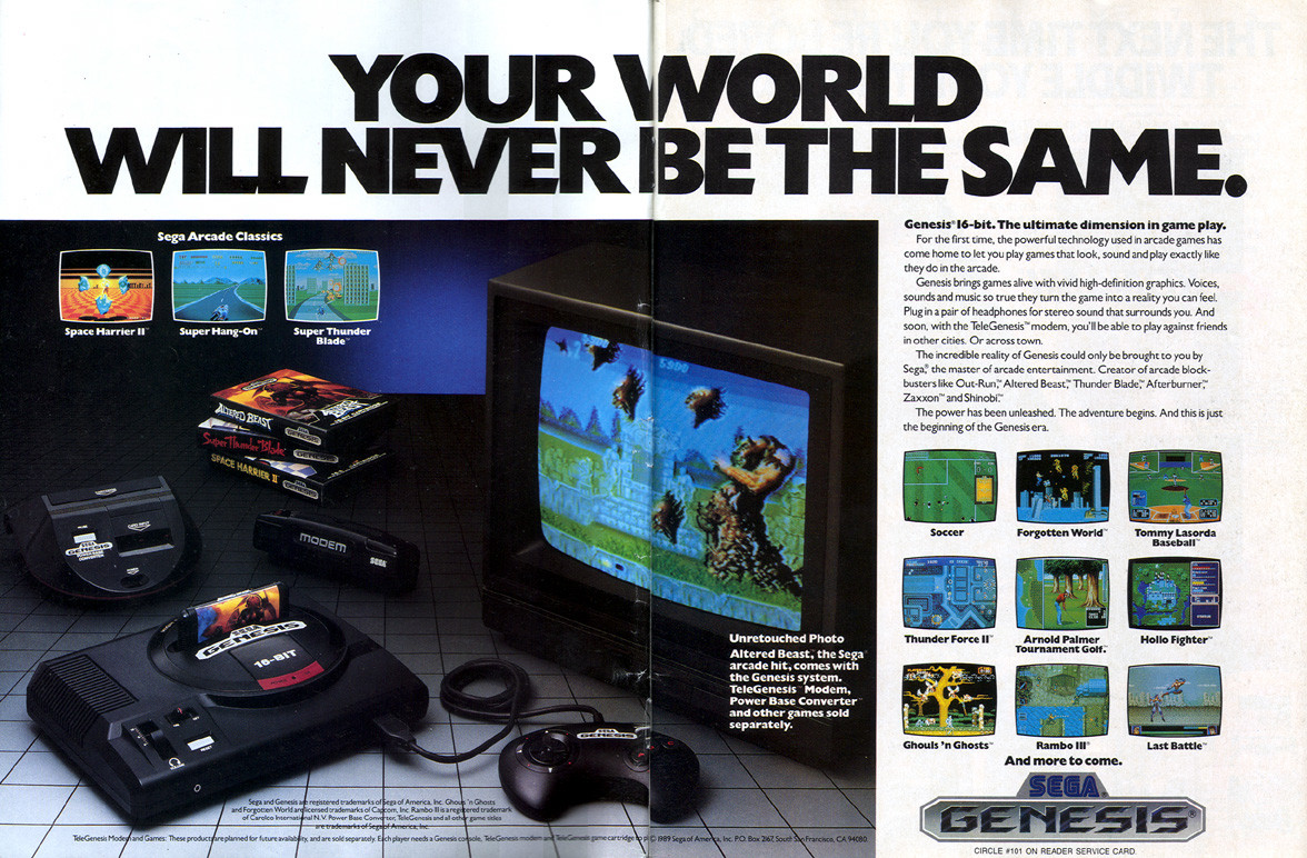 landofthe80s's tweet image. On this date in 1989 the Sega Genesis was released in New York City &amp;amp; Los Angeles. The system was originally released in Japan on October 29, 1988 under the name Mega Drive. #80s #80svideogames #1980s