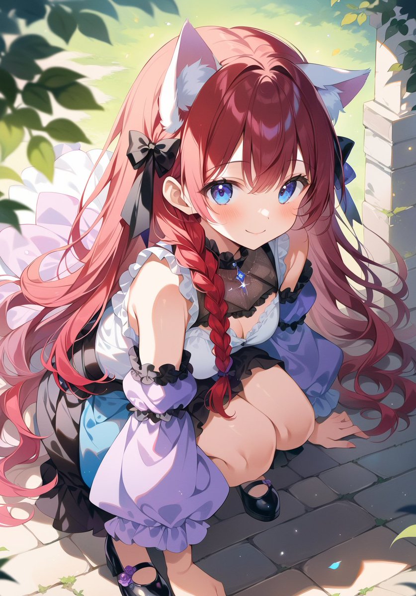 お出かけ準備完了よ💜
#AIサマーイラスト2024 アライアンス企画６枚目
枢木◎ココさん（<a href="/5546natadecoco/">枢木◎ココ</a>）テーマ「ロ リータファッション」