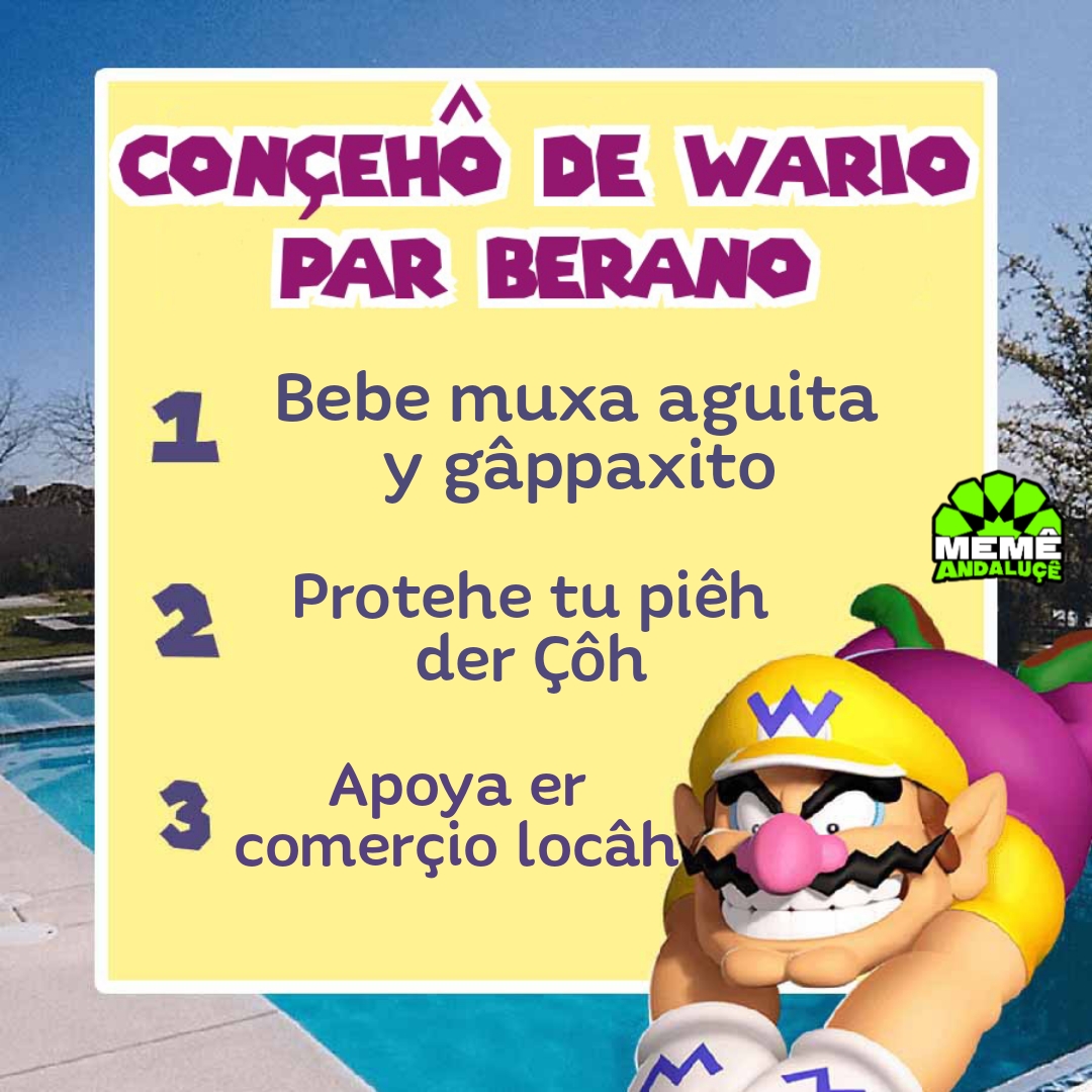 Âl-le caço ar Wario! 

#andalûh #MemêAndaluçê