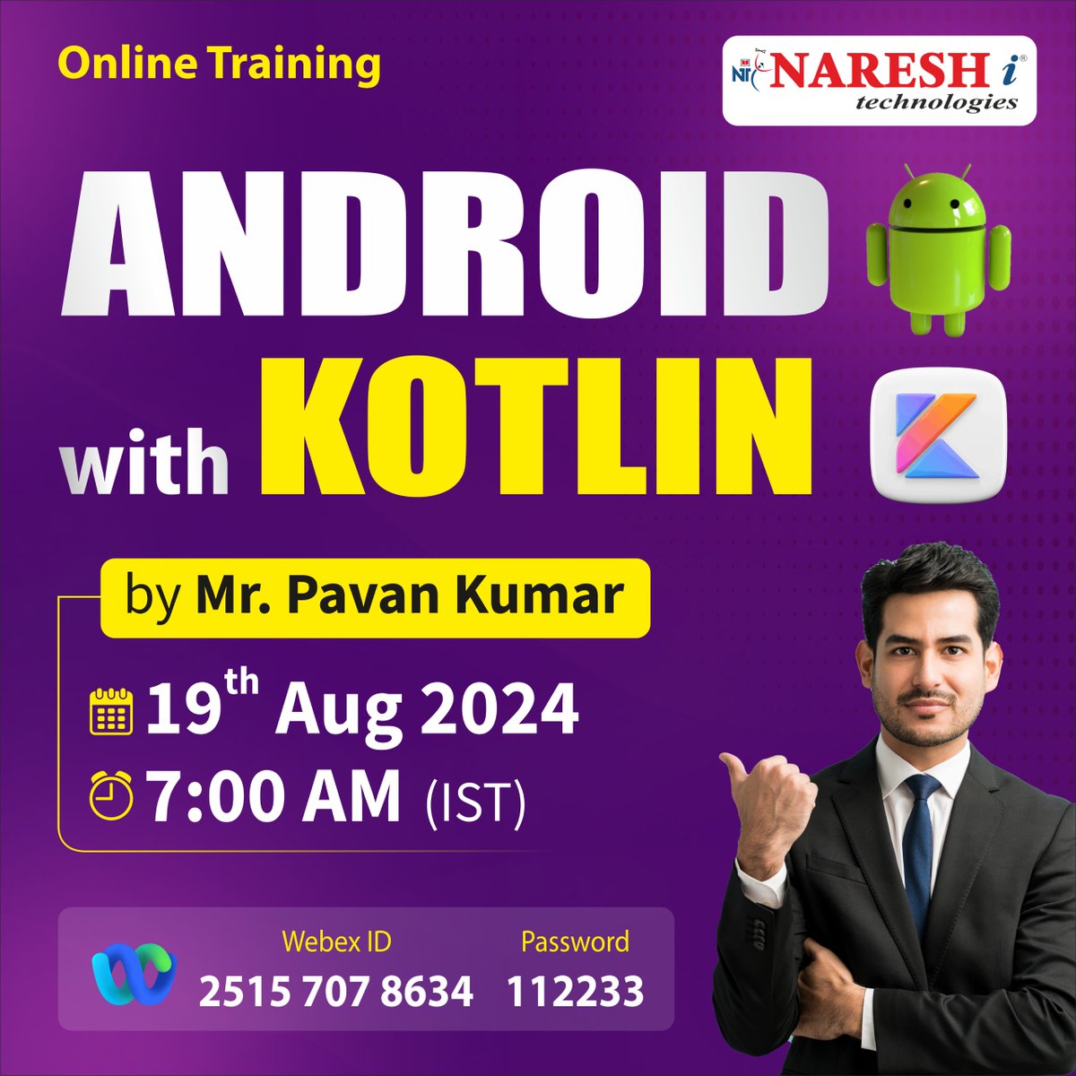 nareshitech's tweet image. ✍️Enroll Now: shorturl.at/TFo7M
👉Attend Free Demo On Android by Mr. Pavan kumar.
📅Demo On: 19th August @ 7:00 AM (IST)
#Android #kotlin #androiddevelopmenttraining #androidkotlin #AndroidStudio #kotlinforandroid #MobileAppDevelopment #nareshit #nareshitjobs