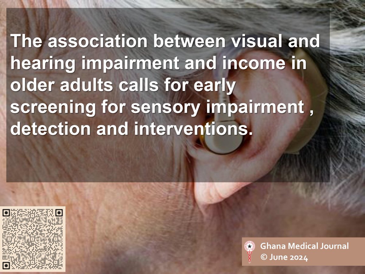 Ghana Medical Journal (@ghanamedj) on Twitter photo Factors associated with dual sensory impairment in older persons attending the Geriatric Centre in Southwest Nigeria
ghanamedj.org/articles/June2…
<a href="/ghanamedj/">Ghana Medical Journal</a>
<a href="/GhanaMedAssoc/">Ghana Medical Association</a>
<a href="/LancetGH/">The Lancet Global Health</a>
<a href="/NCBI/">NCBI</a>
<a href="/KCCR/">kccr</a>
<a href="/AJPPEditors/">African Journals</a>
<a href="/WHOAFRO/">WHO African Region</a>
<a href="/MentalHealthAm/">Mental Health America</a> Factors associated with dual sensory impairment in older persons attending the Geriatric Centre in Southwest Nigeria
ghanamedj.org/articles/June2…
<a href="/ghanamedj/">Ghana Medical Journal</a>
<a href="/GhanaMedAssoc/">Ghana Medical Association</a>
<a href="/LancetGH/">The Lancet Global Health</a>
<a href="/NCBI/">NCBI</a>
<a href="/KCCR/">kccr</a>
<a href="/AJPPEditors/">African Journals</a>
<a href="/WHOAFRO/">WHO African Region</a>
<a href="/MentalHealthAm/">Mental Health America</a>