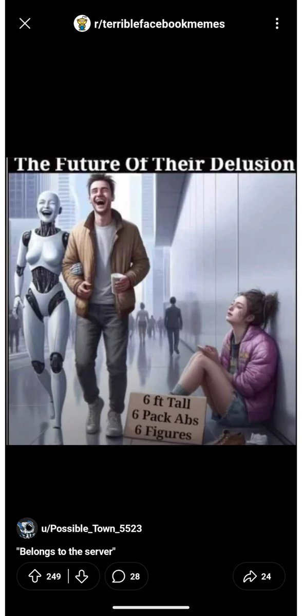 They’re having sex with robots but somehow we’re the miserable ones