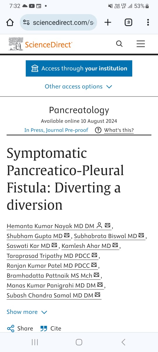 HemantakNayak1's tweet photo. Symptomatic Pancreatico-pleural fistula with failed transpapillary failed PD stenting:EUS guided Pancreatico-Pleural fistulogastrostomy as  rescue, our case series of 3 cases, recently published in Pancreatology https://t.co/ccmXtP9nmZ