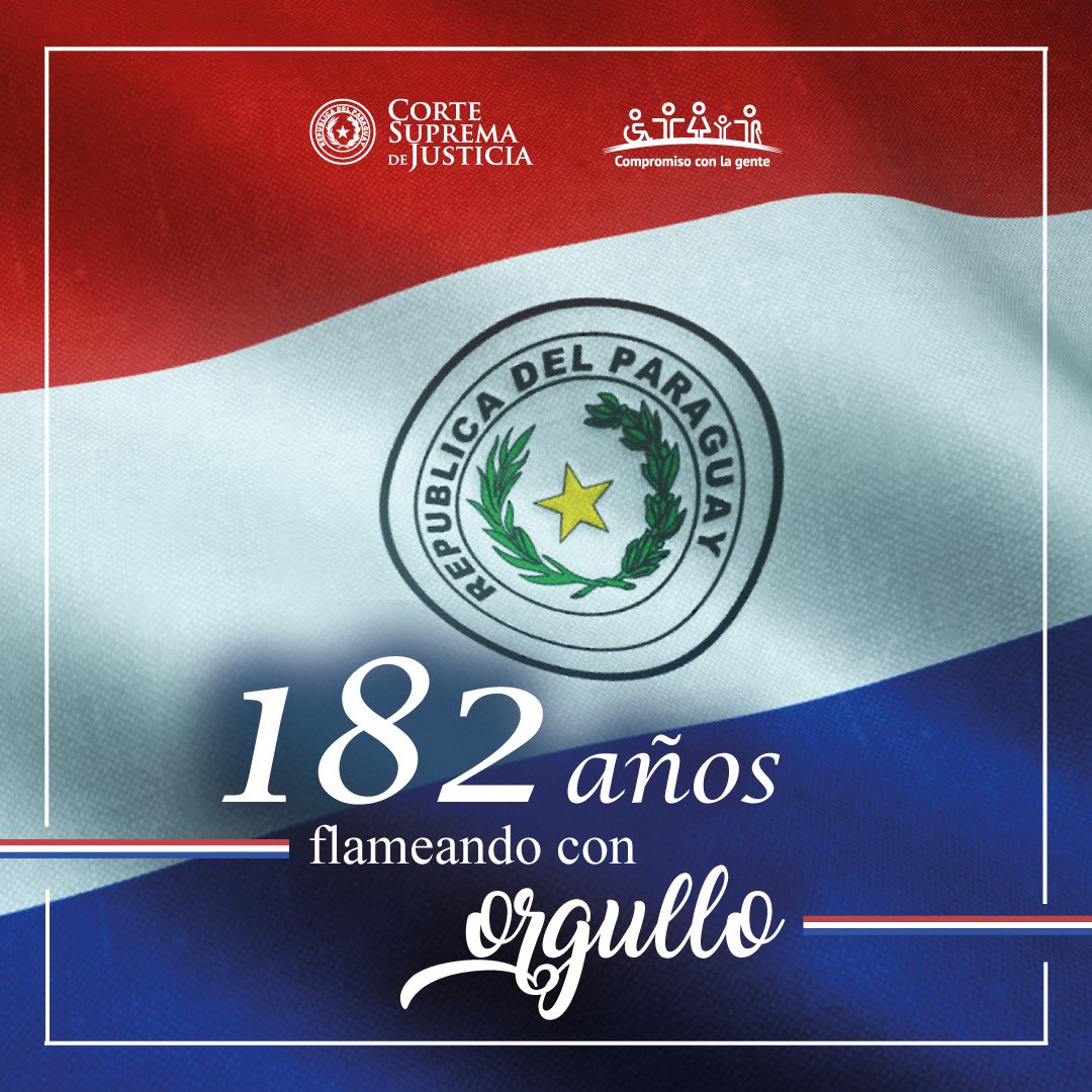 🇵🇾𝗗𝗶́𝗮 𝗱𝗲 𝗹𝗮 𝗕𝗮𝗻𝗱𝗲𝗿𝗮 𝗣𝗮𝗿𝗮𝗴𝘂𝗮𝘆𝗮⁣

¡Símbolo de Patria libre y soberana! En este #DíaDeLaBandera la CSJ recuerda su compromiso de honrar los valores que representa: 𝙅𝙪𝙨𝙩𝙞𝙘𝙞𝙖, 𝙋𝙖𝙯 𝙮 𝙇𝙞𝙗𝙚𝙧𝙩𝙖𝙙.