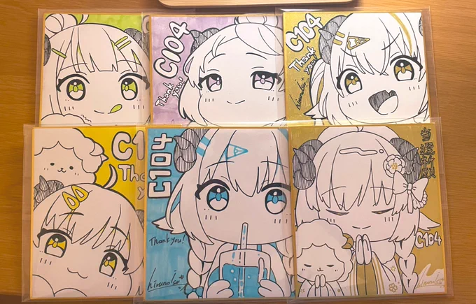 ミニ色紙🐏✍🏻 