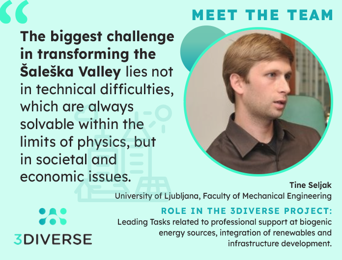 🌟Introducing the #3DiVERSE Team 🌟
Meet Tine Seljak from UL, Faculty of Mechanical Engineering. He sees 3DiVERSE as a key opportunity with expert-backed investments to drive defossilization in heating, power, and mobility.🌍💡