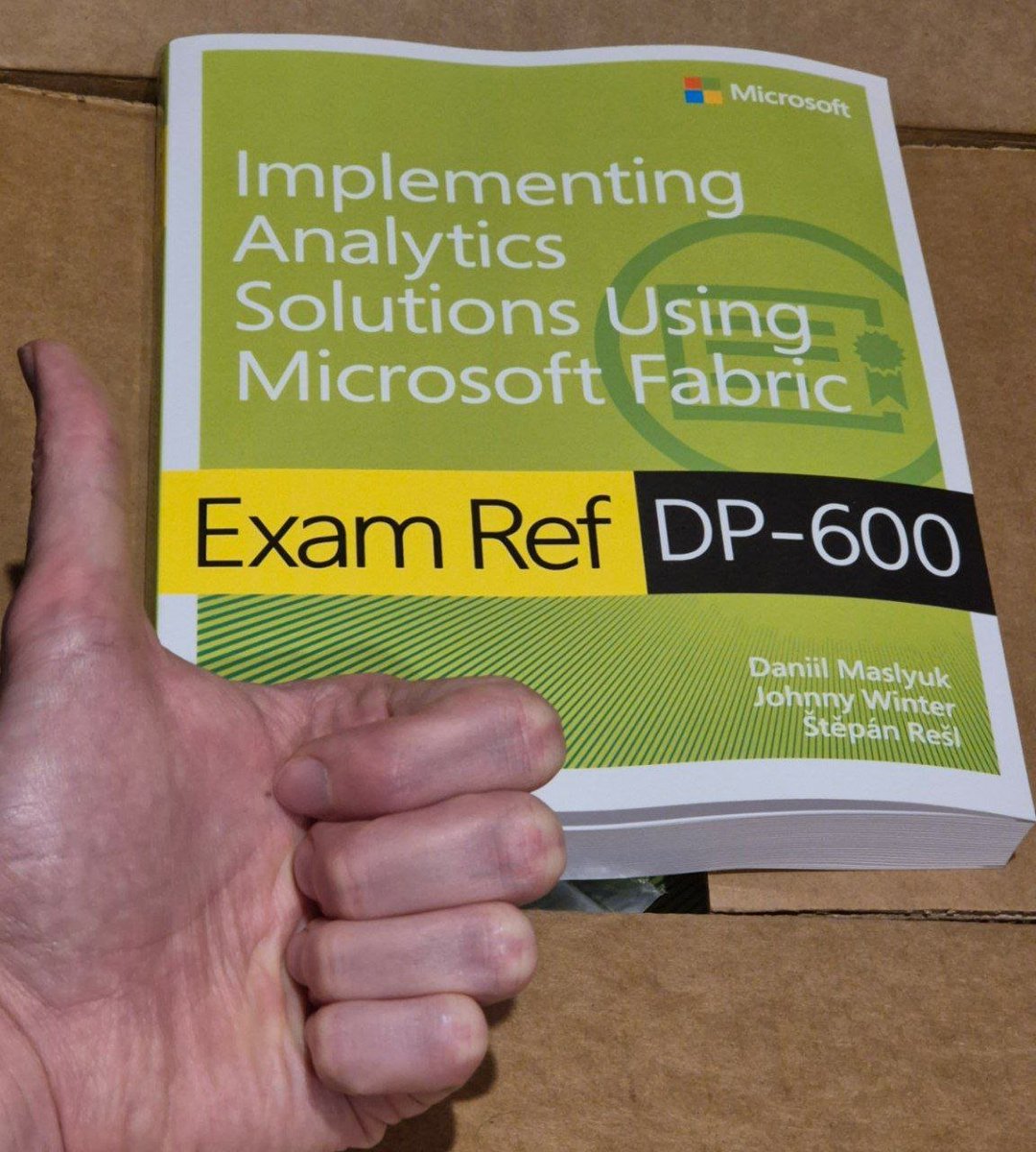 Out now: Exam Ref DP-600 Implementing Analytics Solutions Using #Microsoft #Fabric, co-written with <a href="/GreyskullPBI/">💀Johnny Winter💀 (Greyskull Analytics)</a> and <a href="/tpnRel1/">Štěpán Rešl</a>! Available at Microsoft Press Store, Amazon... 😊 #PowerBI