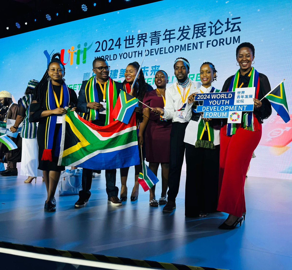 ANCYLhq's tweet photo. ANCYL President, Cde Collen Malatji, and Deputy President, Cde Phumzile Mgcina, are attending the WYDF in China. 

The WYDF is a significant platform for global youth leaders to discuss and collaborate on innovative solutions to pressing global challenges.

#ANCYLatWork https://t.co/MsHNmH22B0