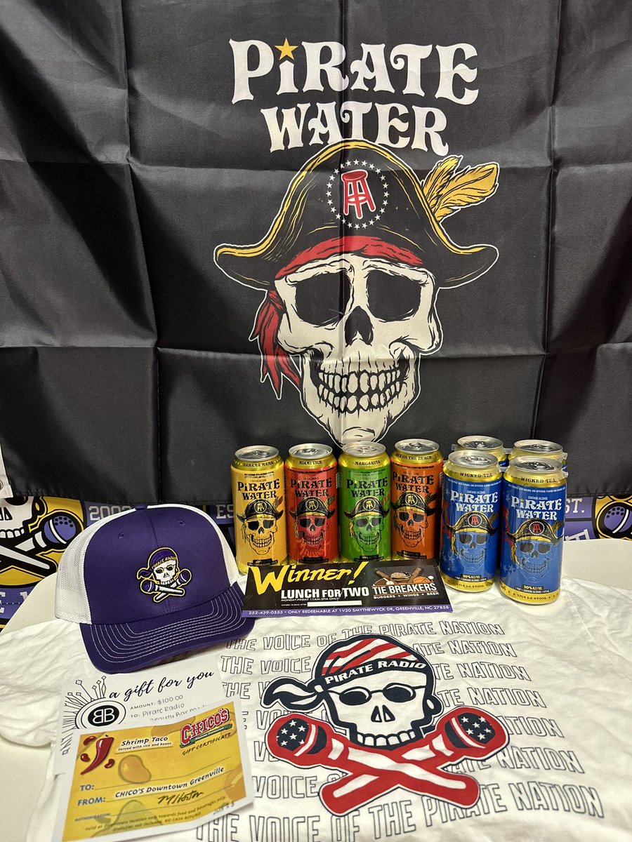 🚨GIVEAWAY ALERT🚨
RT &amp; FOLLOW <a href="/PR927FM/">Pirate Radio ☠️</a> for a chance to win this awesome #PirateWater Prize Package (21 &amp; older only)
#WinItWednesday 
#Stations4Winners🏴‍☠️