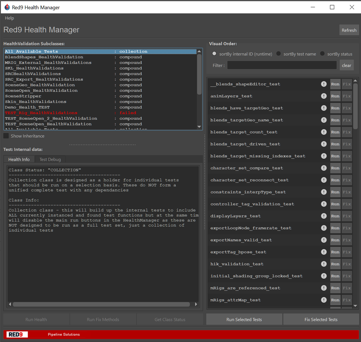 Red9_Anim's tweet photo. #propack #rigging #animation just found a bug in our Red9 HealthManager that affects Maya2024 onwards. It prevents the list of available tests being shown, fixed in the next release.  Python3 deprecated inspect.getargspec which we use to get the tests back from the classes https://t.co/I7Zc2GGvMI