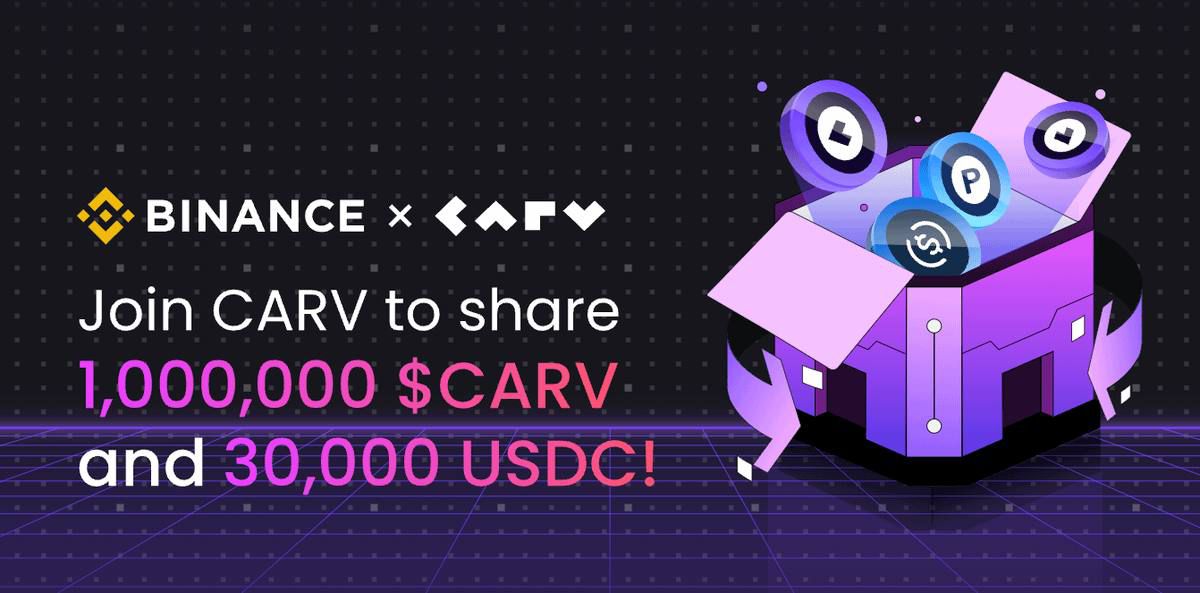 Airdrop made easy.

<a href="/carv_official/">CARV</a>, in partnership with #BinanceWeb3Wallet, it's giving you the opportunity of farming an Airdrop that won't waste your time with endless quests!

The $CARV airdrop is live, and it's your chance to grab a piece of the massive $1M $CARV and 30K