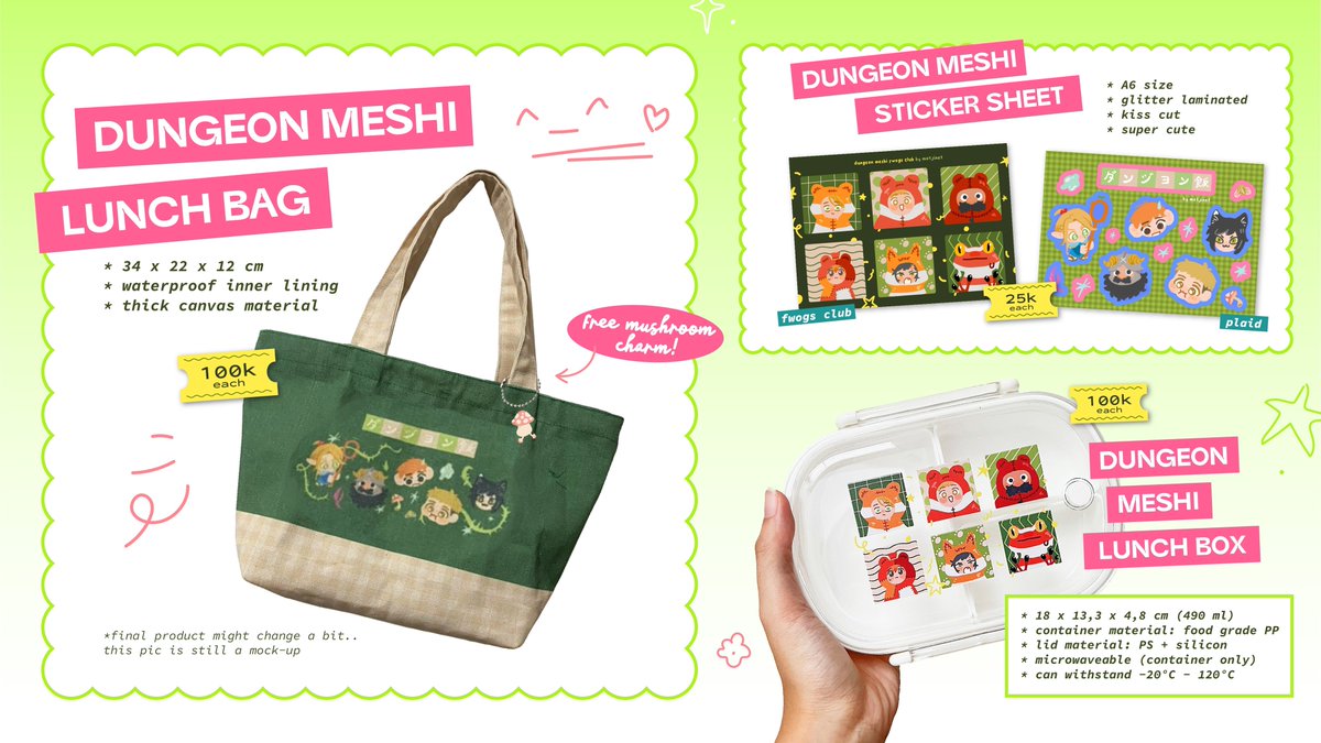 motjinet's tweet photo. ‧˚ ͙⁺ motjinet #chibicon catalog ⁺ ͙˚ ‧

we’re also holding a special sale!! 💚

🍀18 august @ SMESCO
🍀table C-B 3-4

dungeon meshi / genshin / hsr / slamdunk / csm / new jeans / trigun / mob100 / hq / yoshiden / originals 

#motjimerch
more ⬇️ (1/4) https://t.co/ZzUWoGaiFL